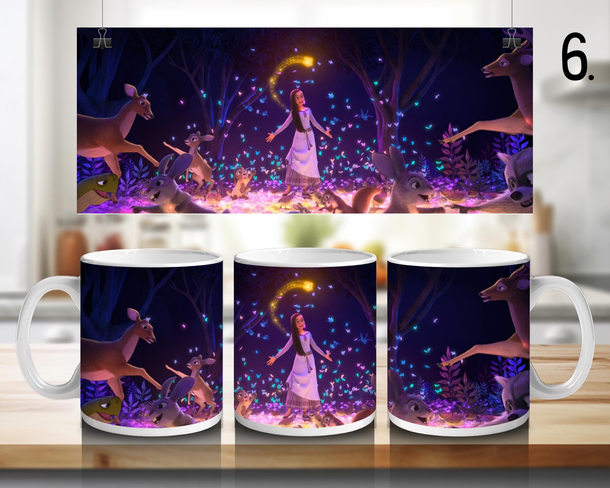 Wish, Disney Pack, Asha, Valentino | 100% CERAMIC MUG, 11Oz = 330ml