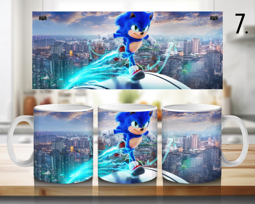 Sonic the Hedgehog, Sonic, Shadow, Knuckles, Tails, Dr Eggman | 100% CERAMIC MUG, 11Oz = 330ml