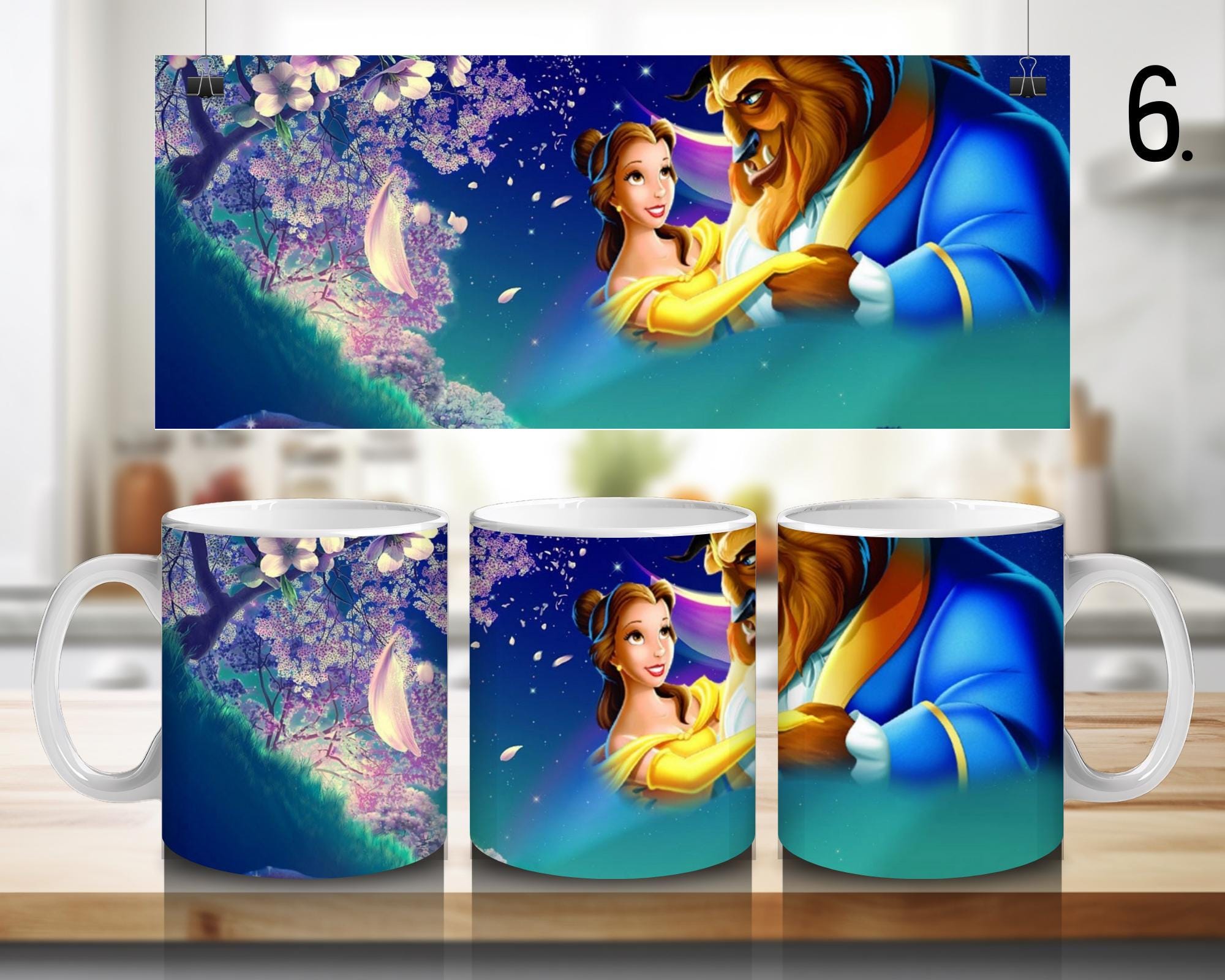 Belle, Beauty Beast, Princess, Beauty and the Beast, Princess Party, Disney | 100% CERAMIC MUG, 11Oz = 330ml