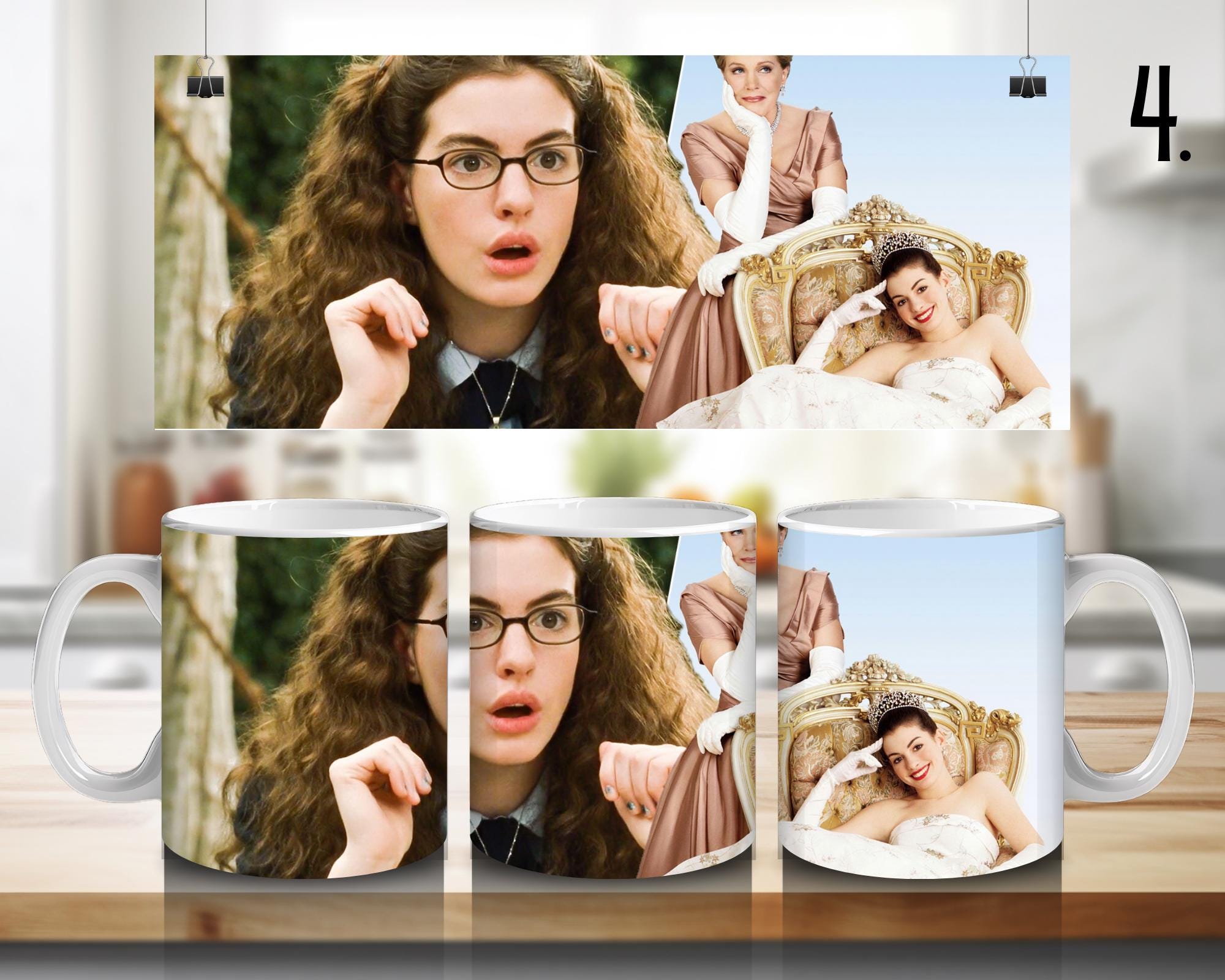 The Princess Diaries, Mia Thermopolis, Queen Clarisse Renaldi, Nicholas Devereaux, Helen Thermopolis | 100% CERAMIC MUG, 11Oz = 330ml