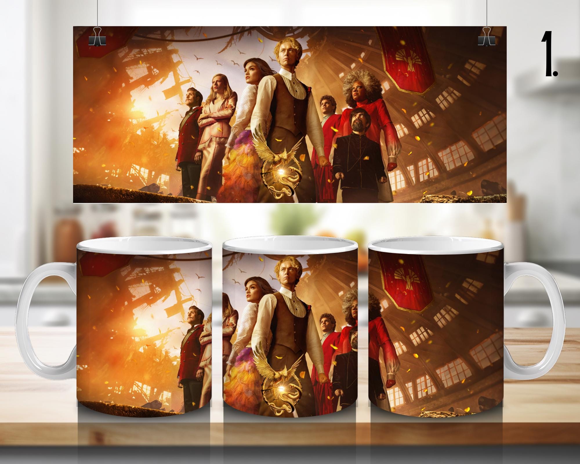 The Hunger Games, Katniss Everdeen, Peeta Mellark, Gale Hawthorne, Haymitch, Effie, movie  | 100% CERAMIC MUG, 11Oz = 330ml