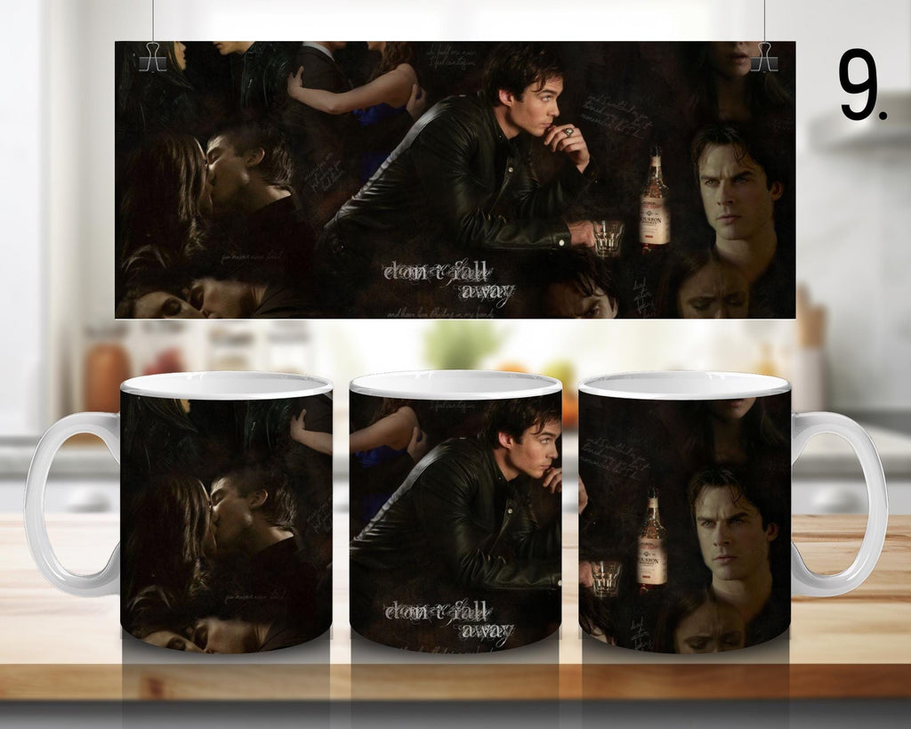 The Vampire Diaries, Damon Salvator, Stefan, Bonnie Bennett, Caroline Forbes, Elena Gilbert, Tyler | 100% CERAMIC MUG, 11Oz = 330ml