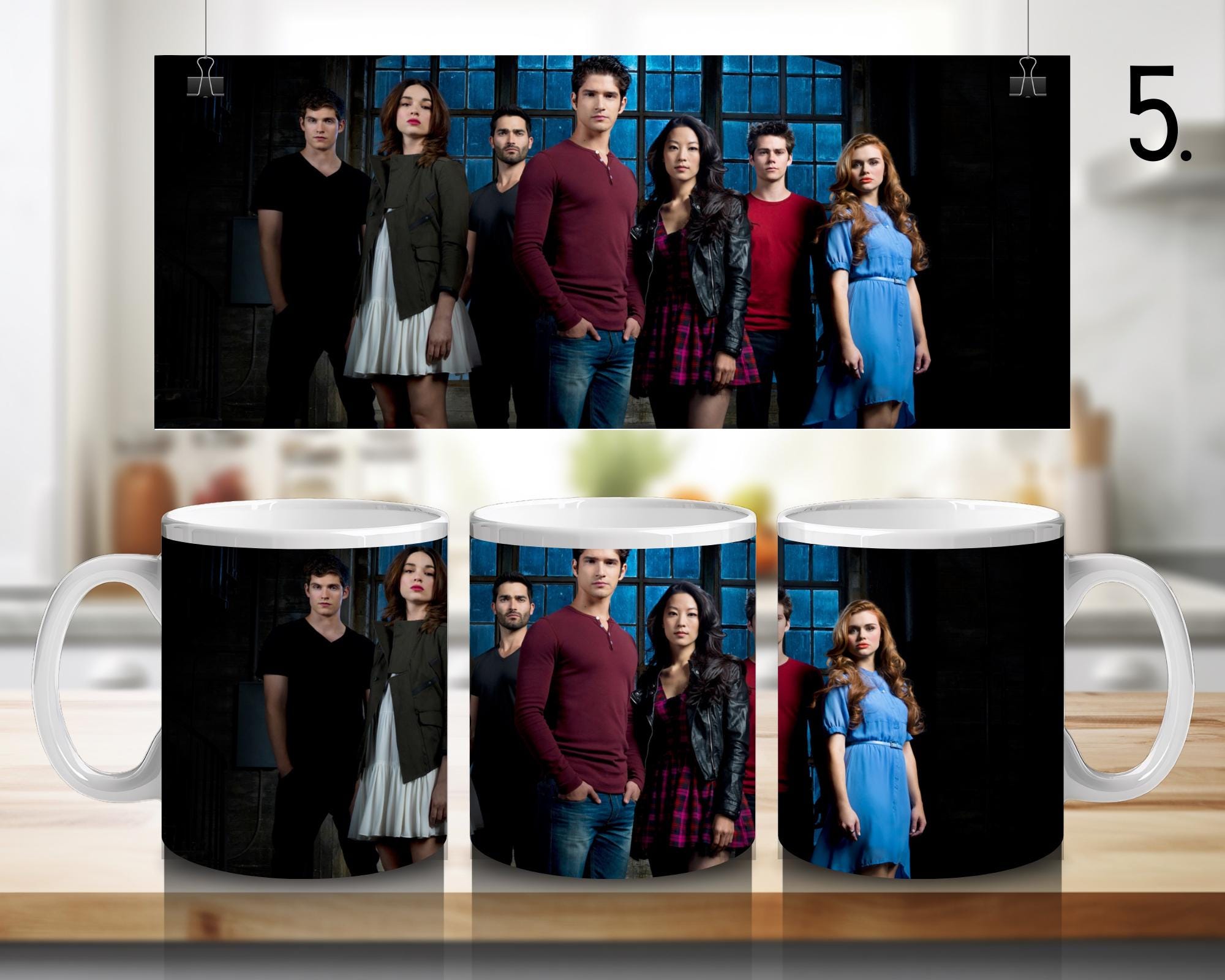 Teen Wolf, Scott, Stiles, Lydia, Alison, Stiles Stilinski, Lydia Martin, Allison Argent, Derek Hale  | 100% CERAMIC MUG, 11Oz = 330ml