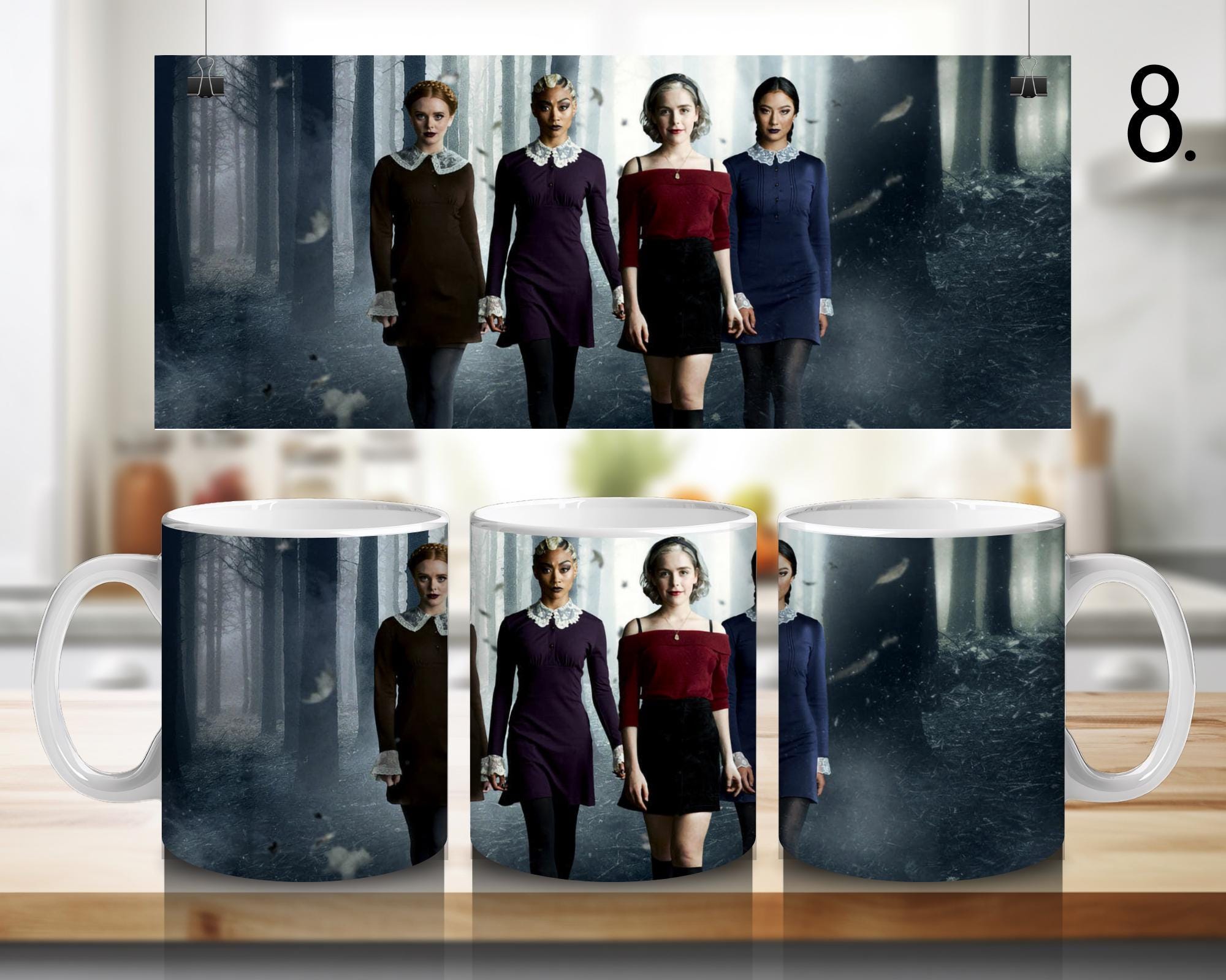 Chilling Adventures of Sabrina, Sabrina Spellman, Zelda Spellman, Hilda Spellman, Ambrose Spellman | 100% CERAMIC MUG, 11Oz = 330ml