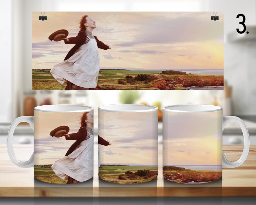 Anne with an "e", Anne Shirley, Diana Barry, Gilbert Blythe, Anna and Gilbert  | 100% CERAMIC MUG, 11Oz = 330ml