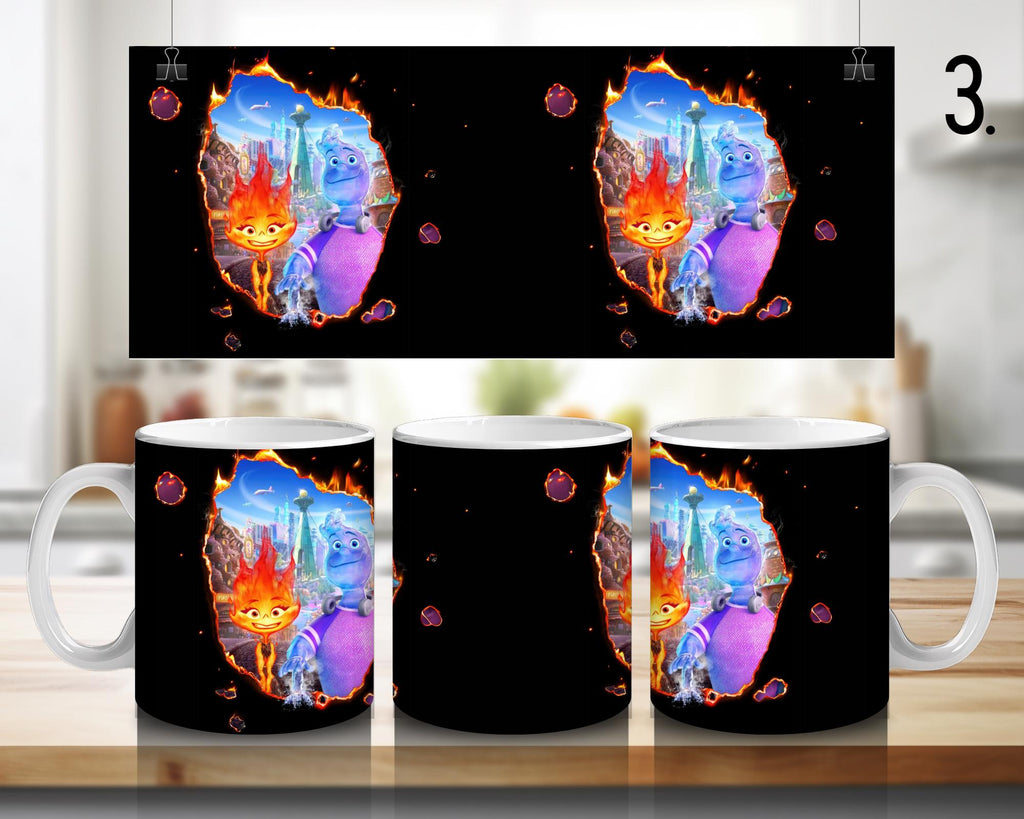 Elemental, Disney Pack, Ember Lumen, Gale, Lake | 100% CERAMIC MUG, 11Oz = 330ml