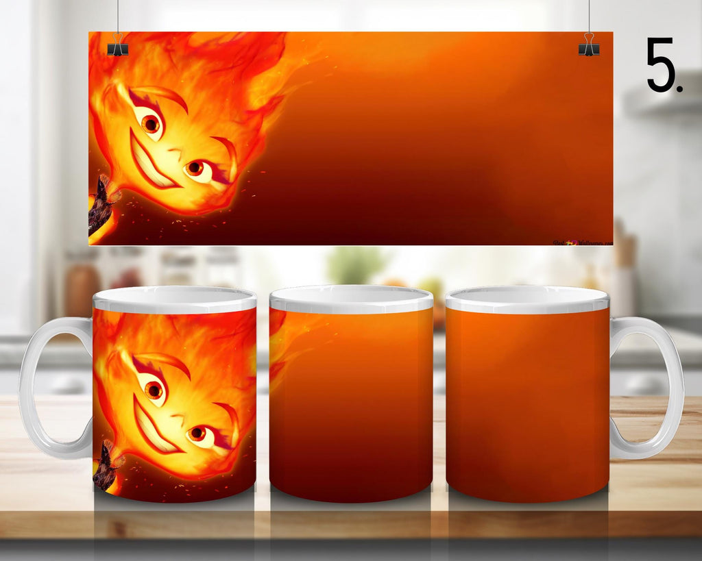 Elemental, Disney Pack, Ember Lumen, Gale, Lake | 100% CERAMIC MUG, 11Oz = 330ml
