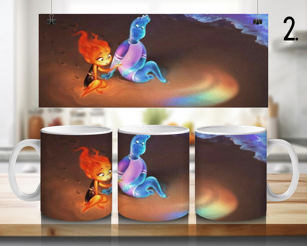Elemental, Disney Pack, Ember Lumen, Gale, Lake | 100% CERAMIC MUG, 11Oz = 330ml