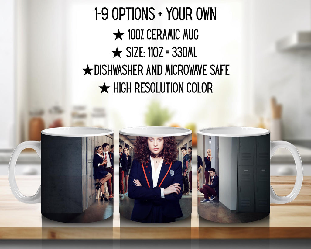 ELITE, Las Encinas, Samuel Garcia, Guzman, Ander, Nadia, Lucrecia, Omar, Patrick Blanco, netflixseries | 100% CERAMIC MUG, 11Oz = 330ml