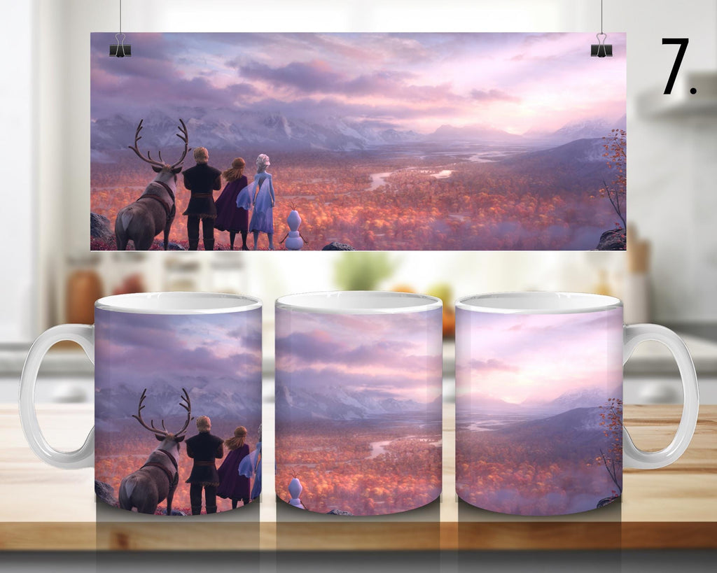 Frozen, Disney Pack, Olaf, Anna, Elsa, Swen, Arendalle  | 100% CERAMIC MUG, 11Oz = 330ml