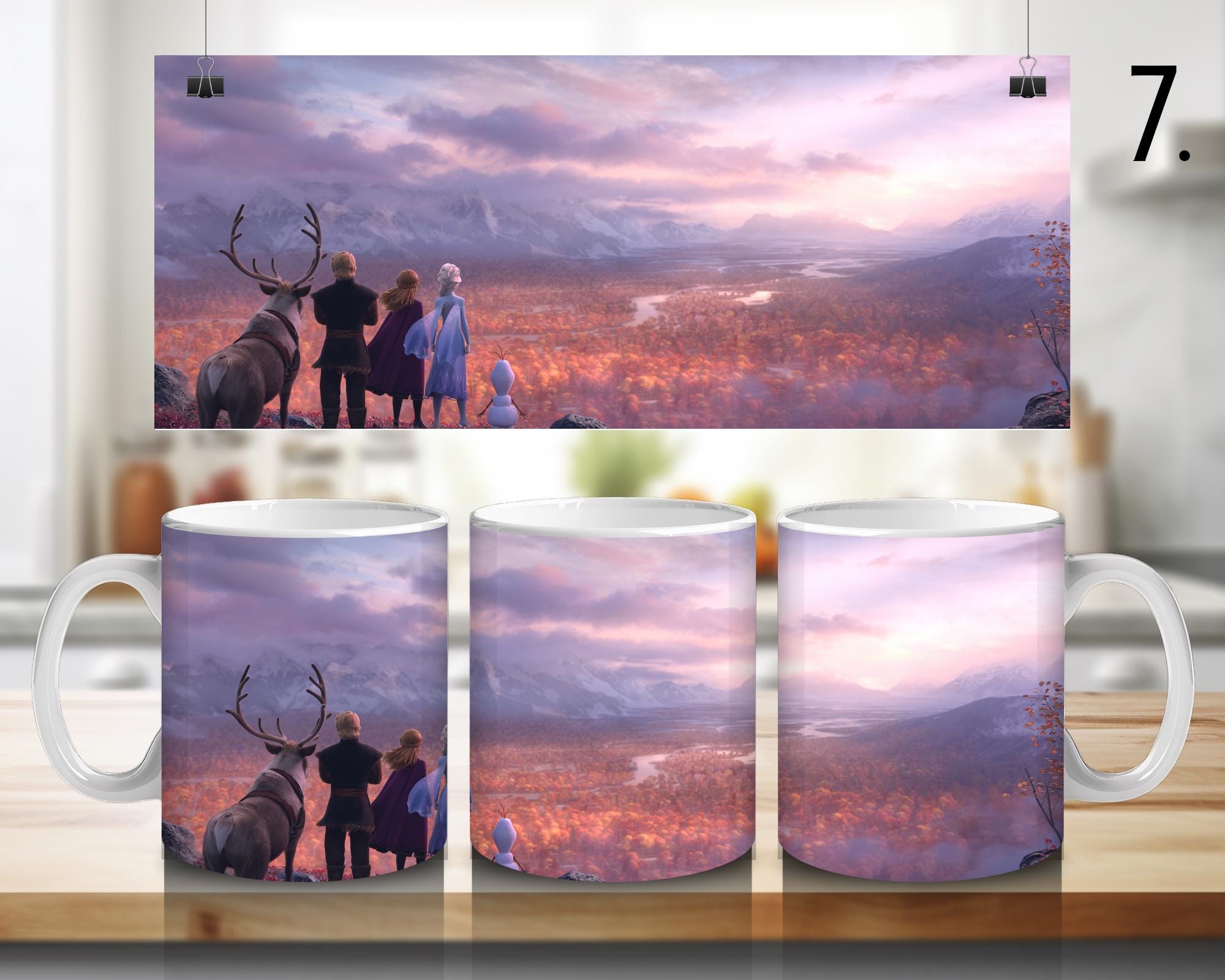 Frozen, Disney Pack, Olaf, Anna, Elsa, Swen, Arendalle  | 100% CERAMIC MUG, 11Oz = 330ml