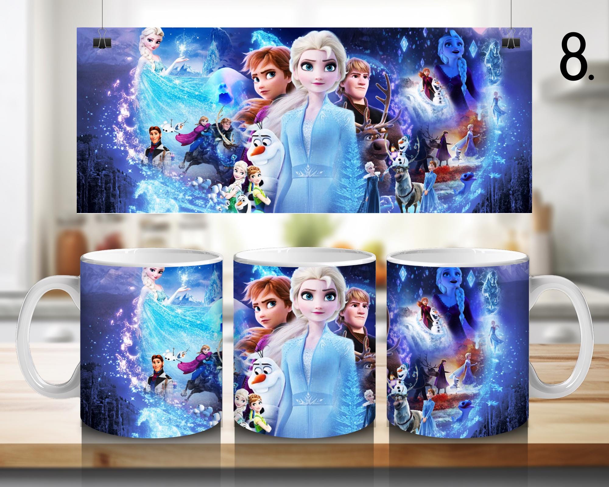 Frozen, Disney Pack, Olaf, Anna, Elsa, Swen, Arendalle  | 100% CERAMIC MUG, 11Oz = 330ml