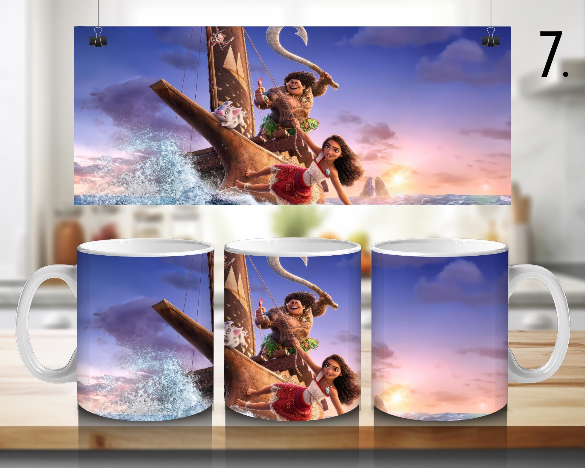 Moana, Maui, Disney Pack   | 100% CERAMIC MUG, 11Oz = 330ml