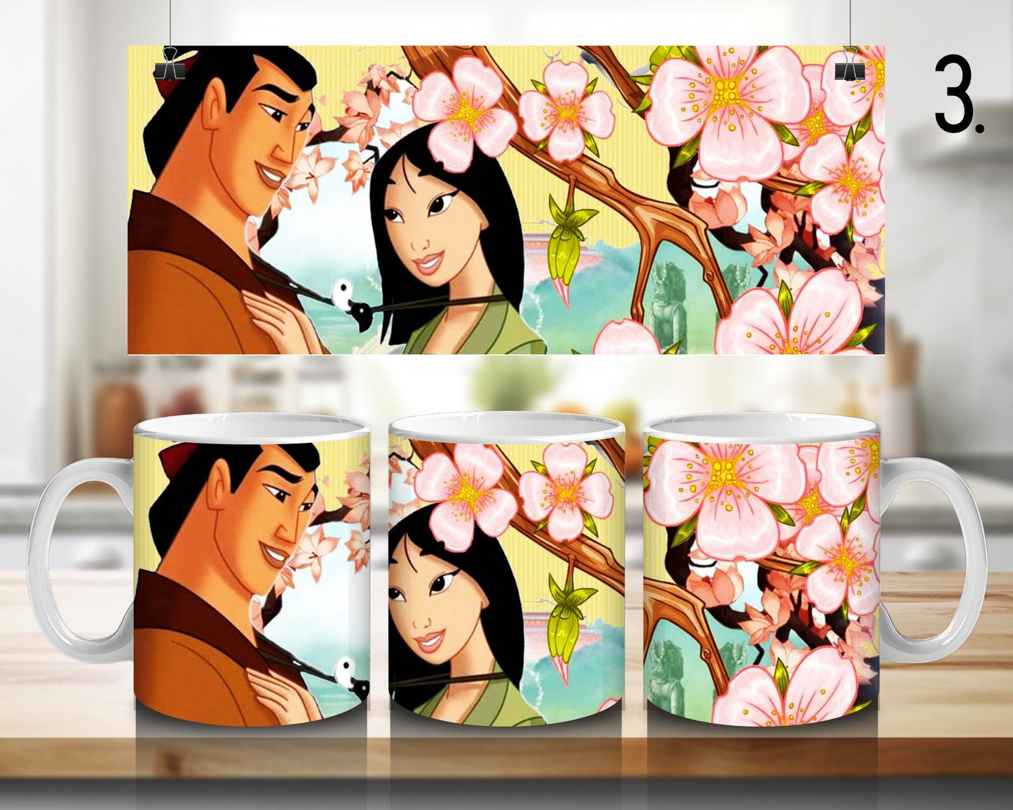 Mulan Ceramic Mug / Mulan – Mushu and Li Shang