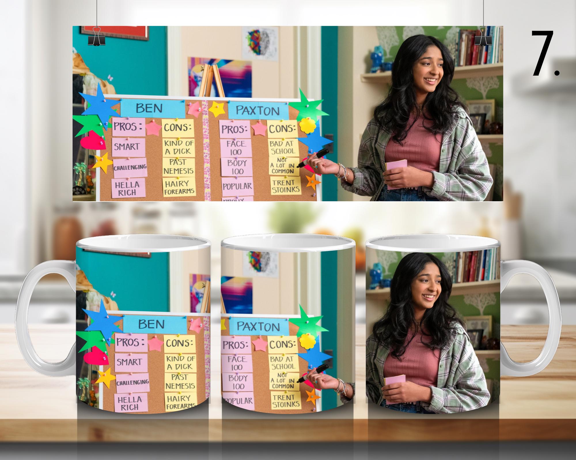 Never Have I Ever, Devi, Devivishwakumar, Paxton Hallyoshida, paxton, daxton, netflixseries | 100% CERAMIC MUG, 11Oz = 330ml