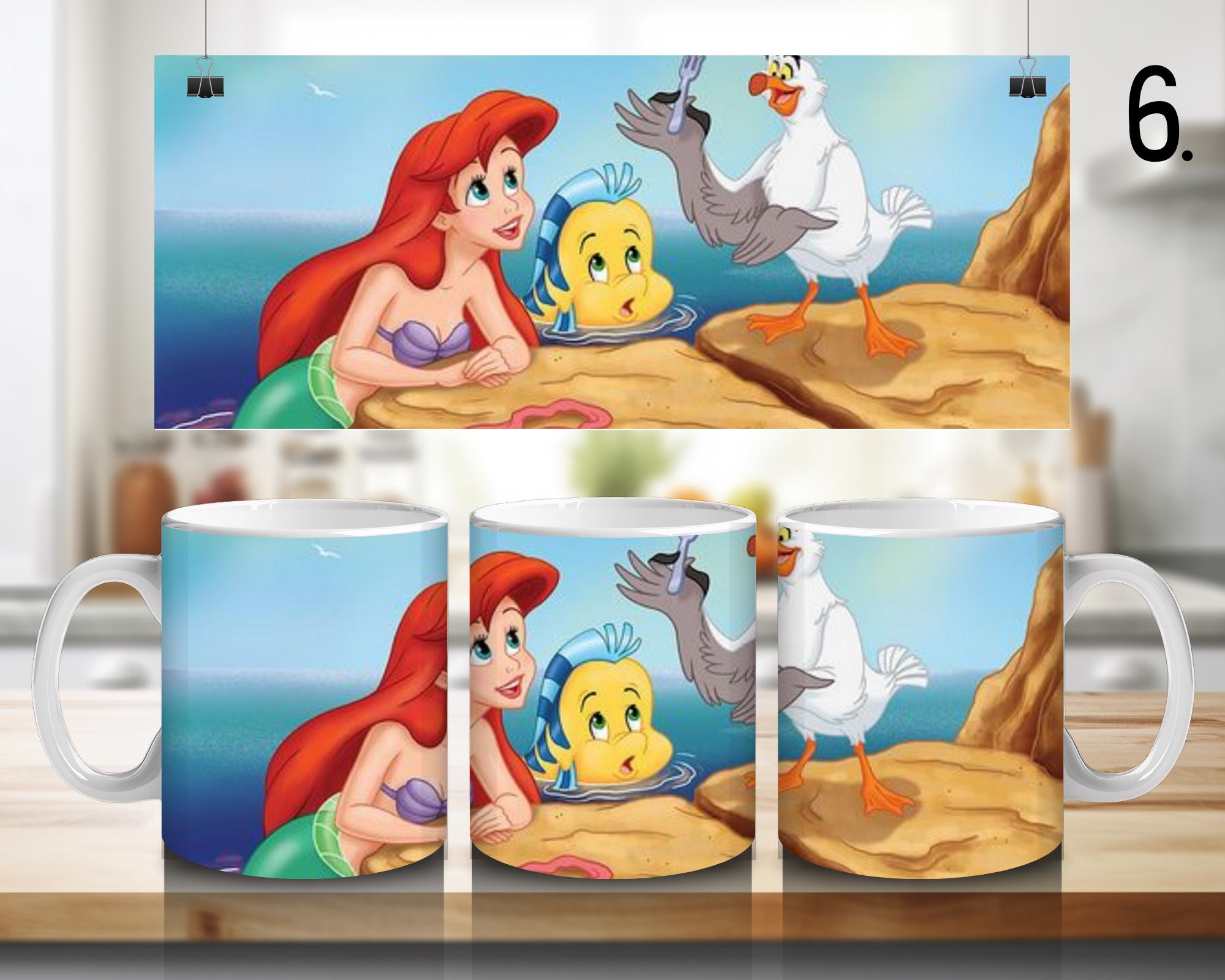 The Little Mermaid Disney Pack, Ariel, Melody | 100% CERAMIC MUG, 11Oz = 330ml