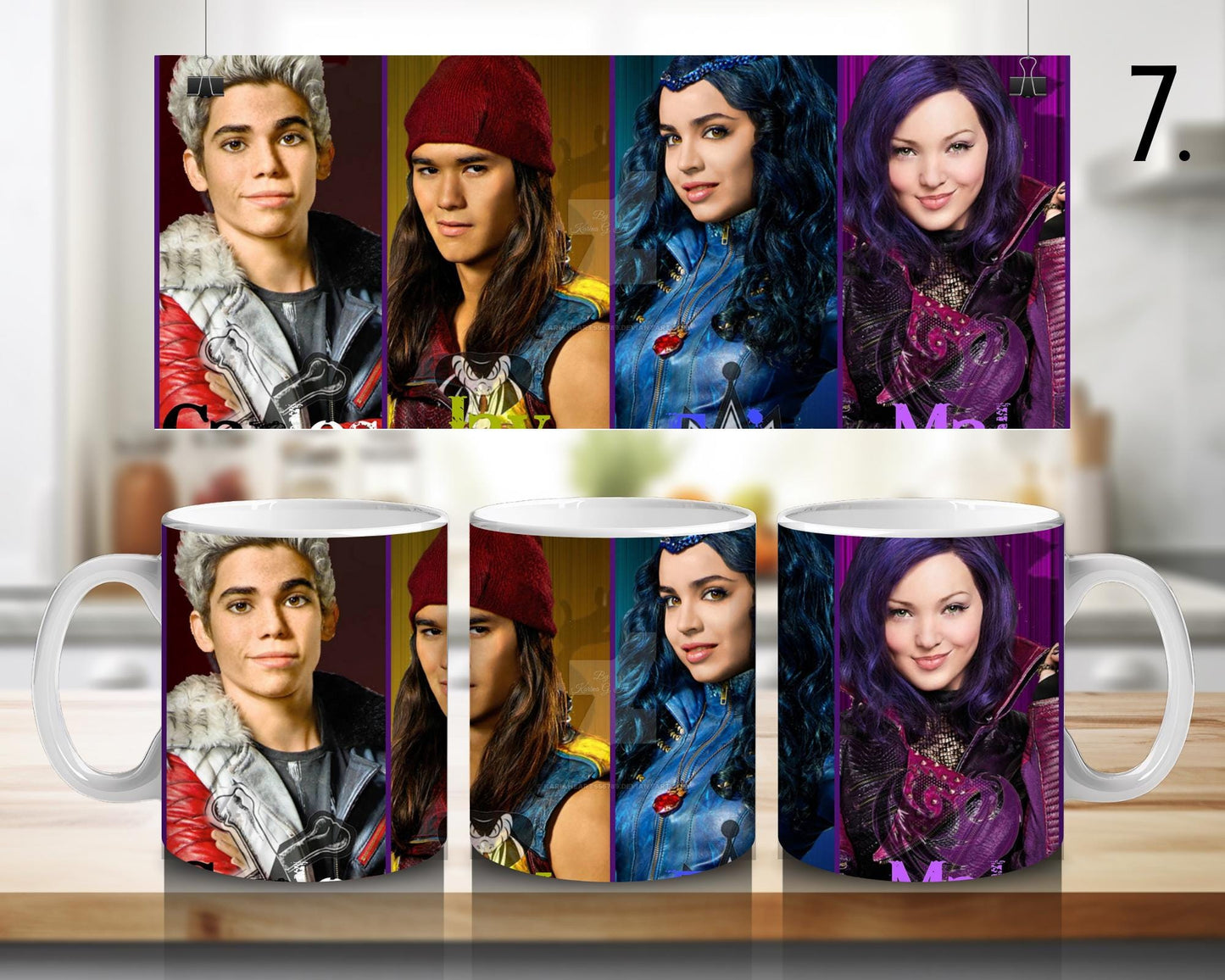 Ceramic mug Descendants - Mal, Evie and Ben