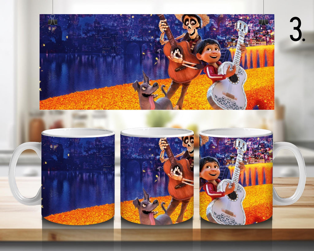 Coco, Disney Pack , Miguel, Hector, Ernesto de la Cruz, Abuelita, Imelda | 100% CERAMIC MUG, 11Oz = 330ml