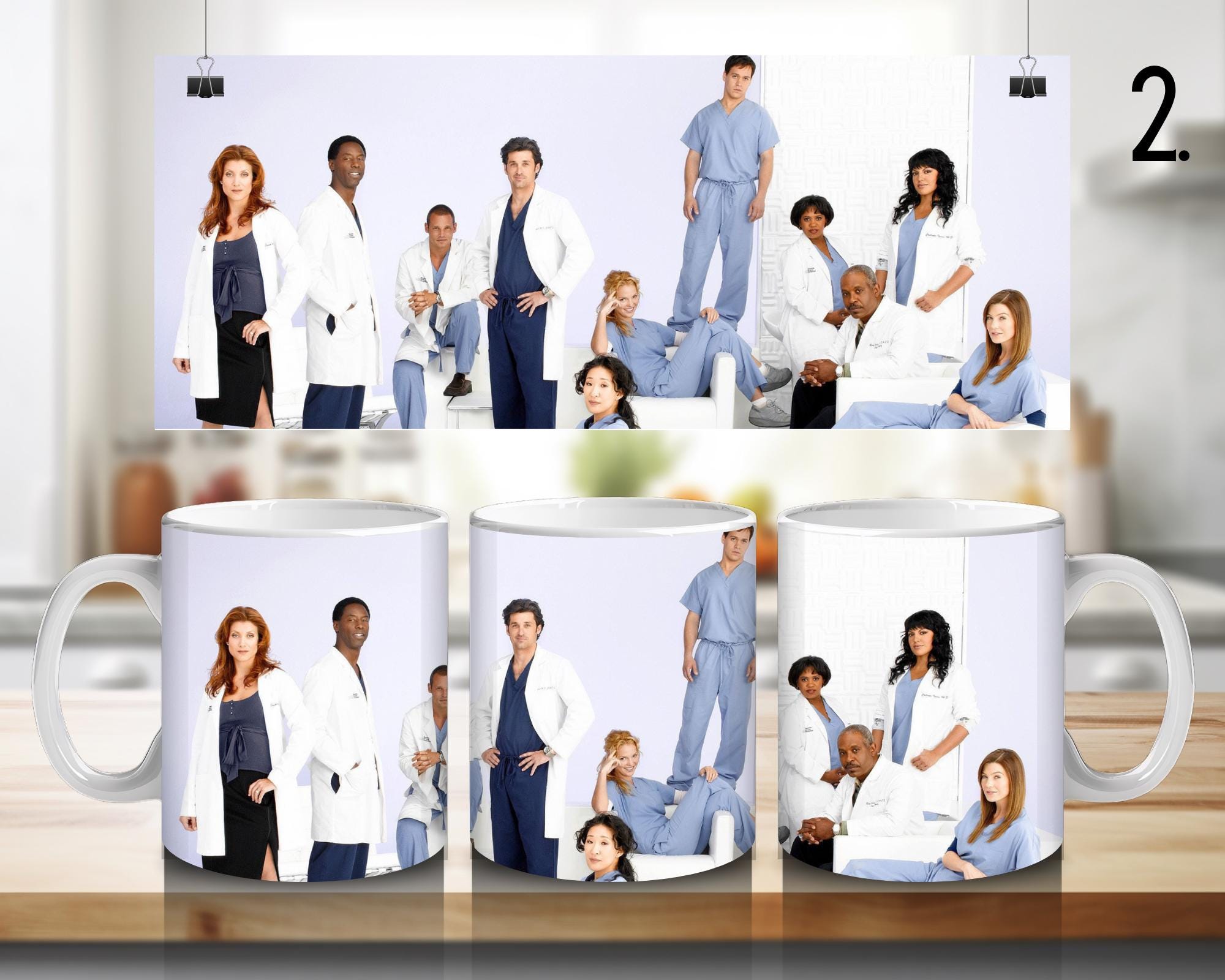 Grey's Anatomy, Meredith Grey, Miranda Bailey, Derek Shepherd, Alex Karev, Cristina Yang , Seattle Greys | 100% CERAMIC MUG, 11Oz = 330ml