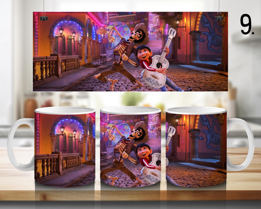 Coco, Disney Pack , Miguel, Hector, Ernesto de la Cruz, Abuelita, Imelda | 100% CERAMIC MUG, 11Oz = 330ml