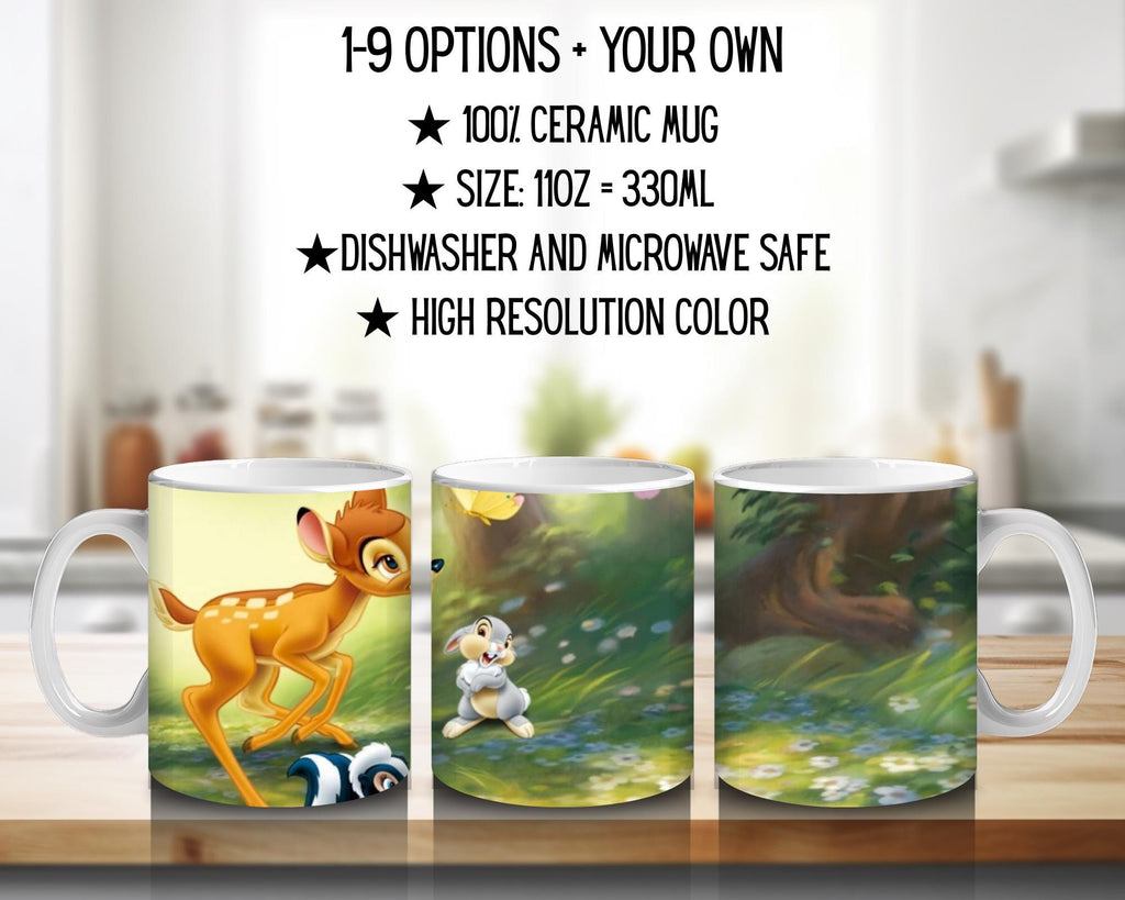 Bambi, Cartoon Bambi, Disney | 100% CERAMIC MUG, 11Oz = 330ml