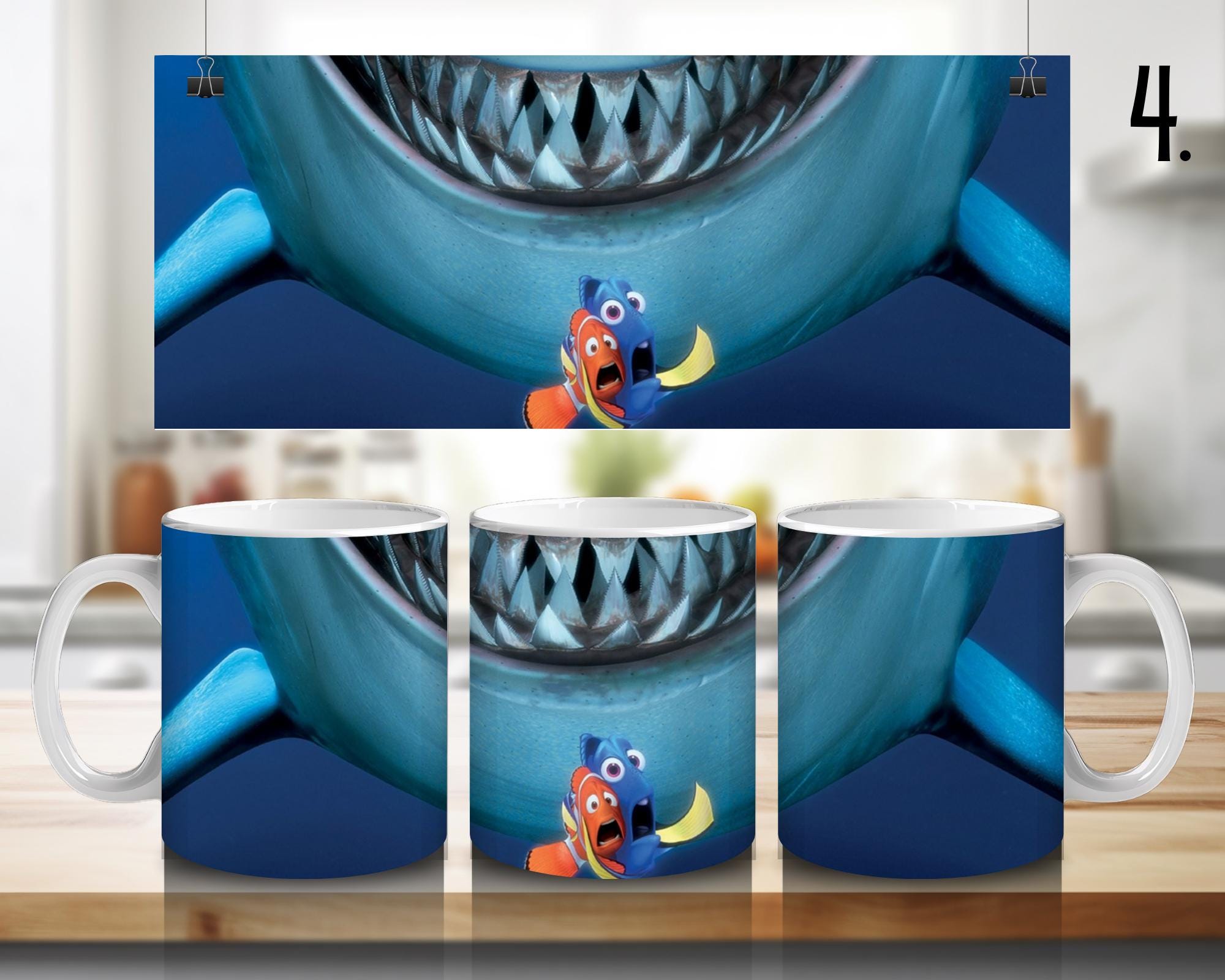 Finding Nemo Sticker, Nemo, Dory, Movie Disney, Animation, Disney Stickers | 100% CERAMIC MUG, 11Oz = 330ml