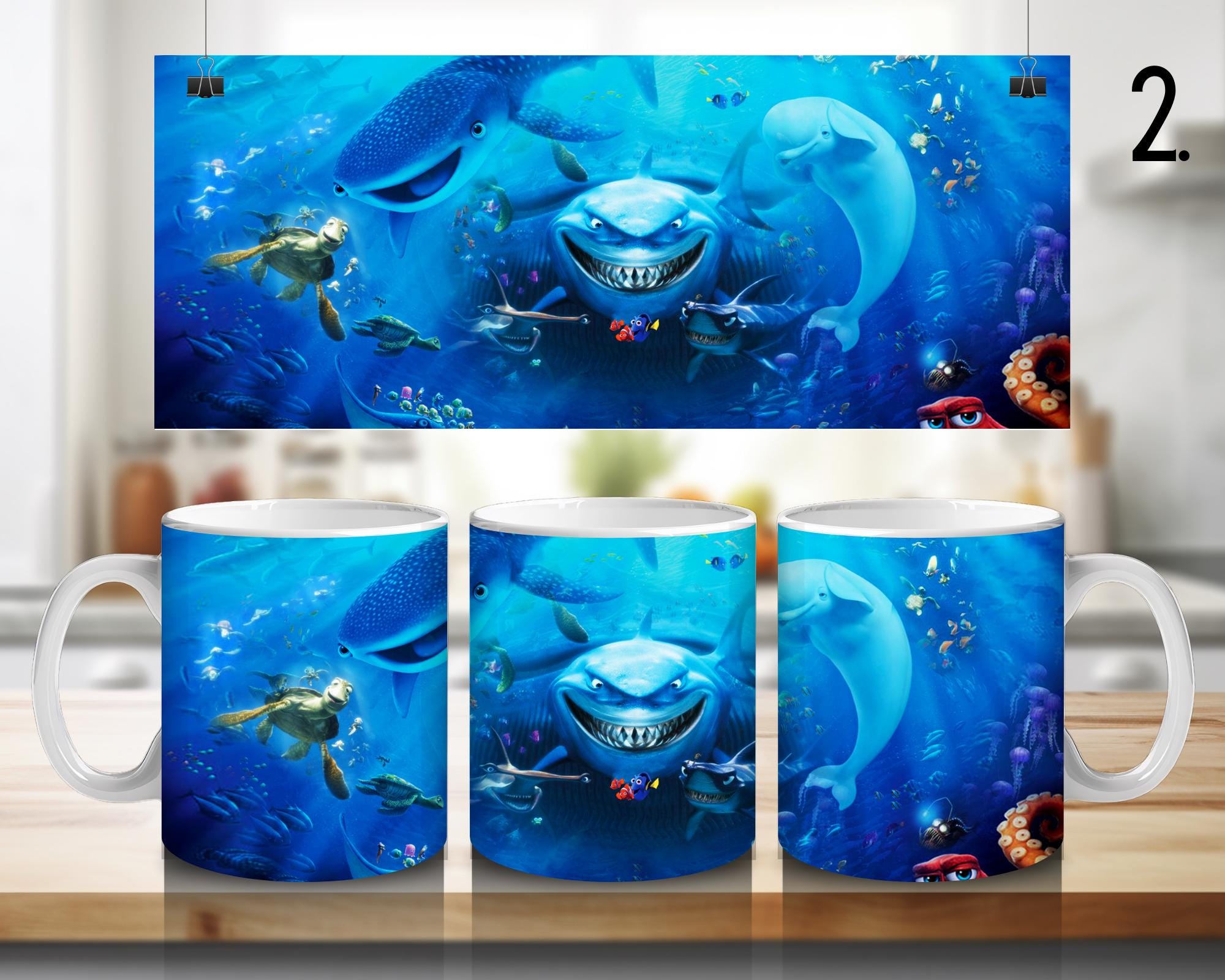 Finding Nemo Sticker, Nemo, Dory, Movie Disney, Animation, Disney Stickers | 100% CERAMIC MUG, 11Oz = 330ml