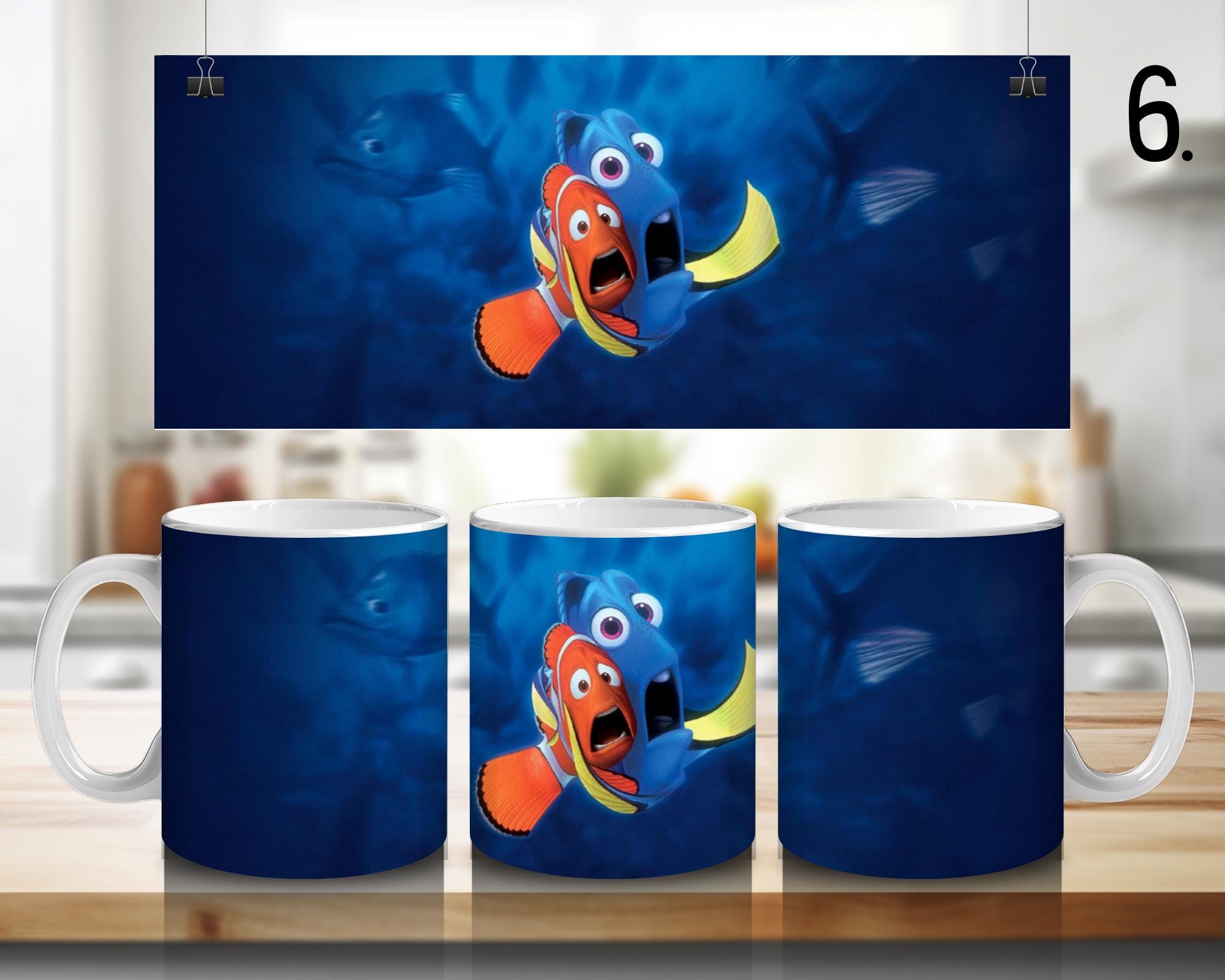 Finding Nemo Sticker, Nemo, Dory, Movie Disney, Animation, Disney Stickers | 100% CERAMIC MUG, 11Oz = 330ml