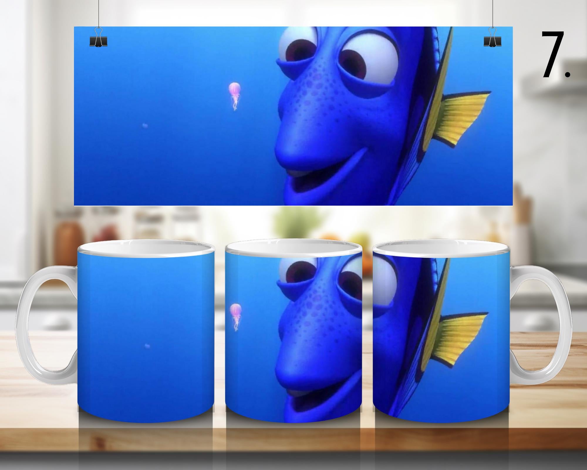 Finding Nemo Sticker, Nemo, Dory, Movie Disney, Animation, Disney Stickers | 100% CERAMIC MUG, 11Oz = 330ml