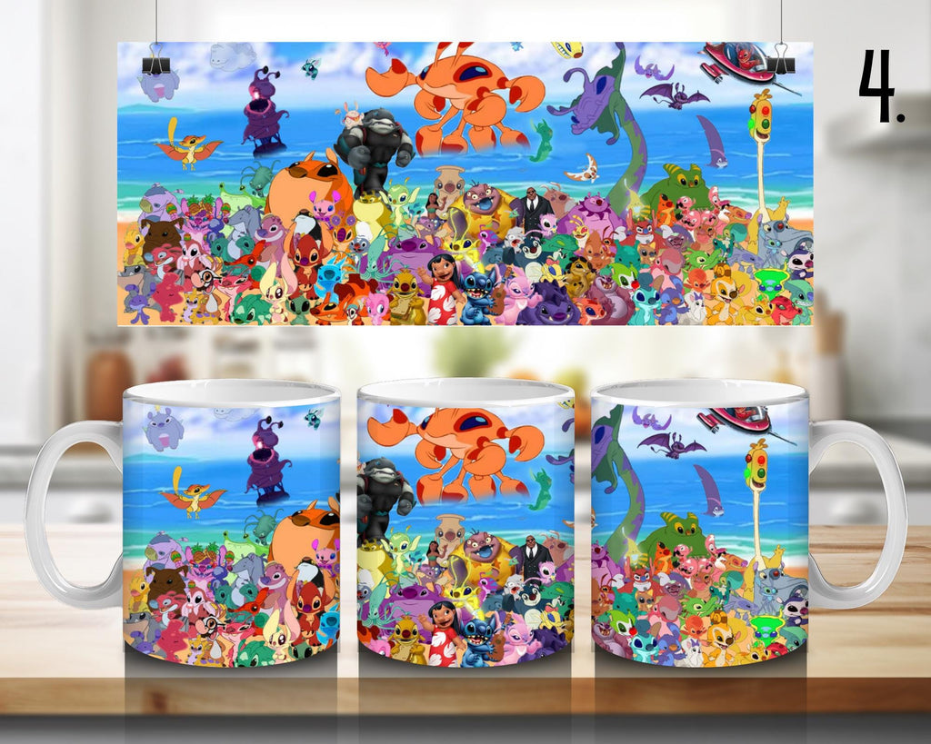 Lilo and Stitch, Disney Pack, Ohana, Lilo Pelekai, Pleakley, Jumba Jookiba, Captain Gantu, Experiments | 100% CERAMIC MUG, 11Oz = 330ml