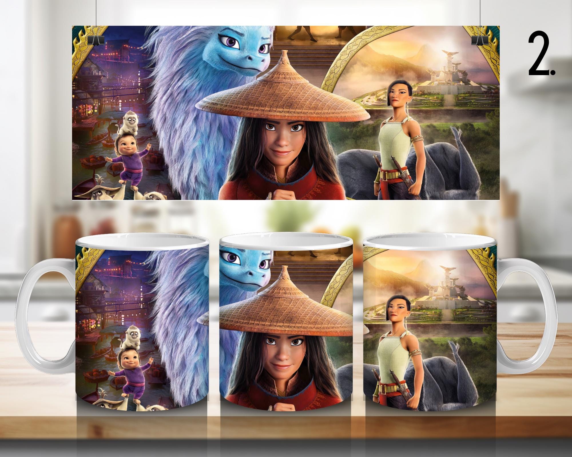 Raya and the Last Dragon, Disney, Sisu, Boun, Namaari, Benja, Tong | 100% CERAMIC MUG, 11Oz = 330ml