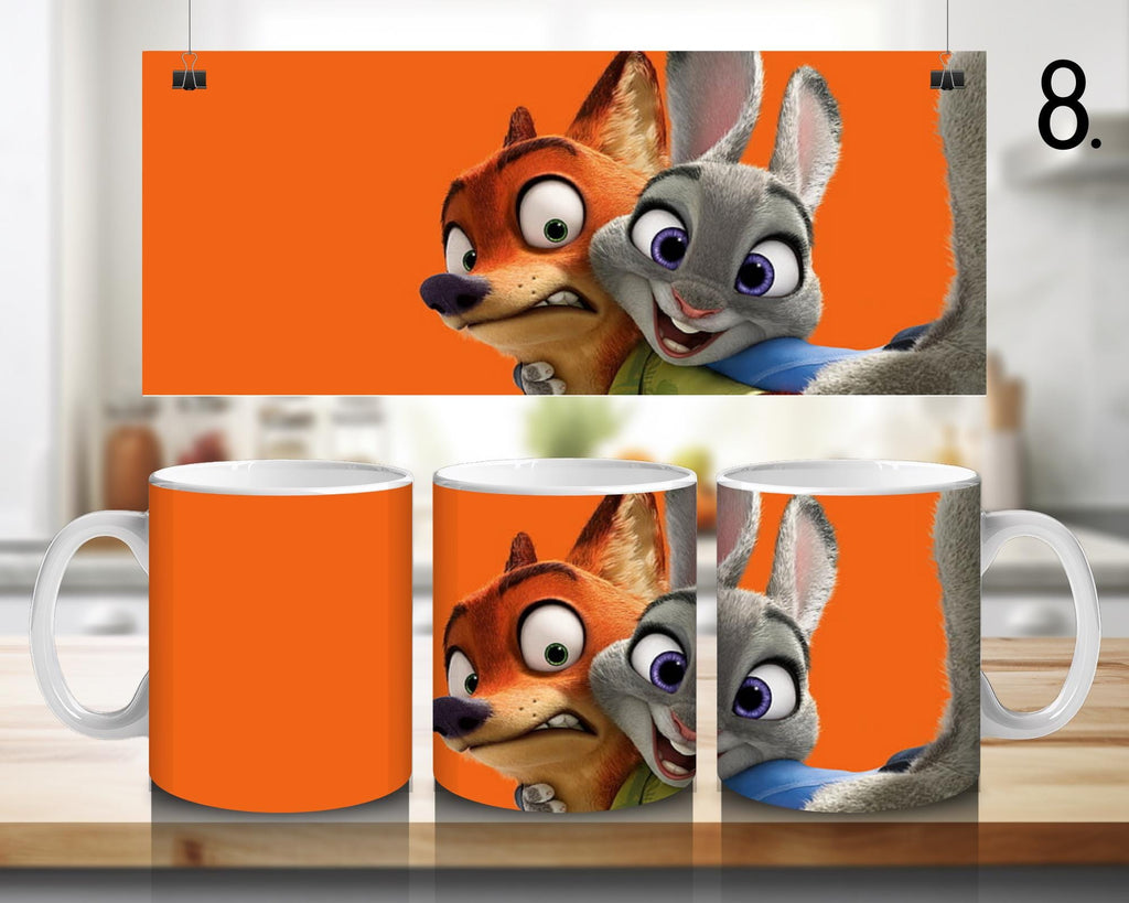 Zootopia, Judy Hopps, Nick Bajer, Bellwether, Clawhauser, Bonnie Hopps, Disney | 100% CERAMIC MUG, 11Oz = 330ml