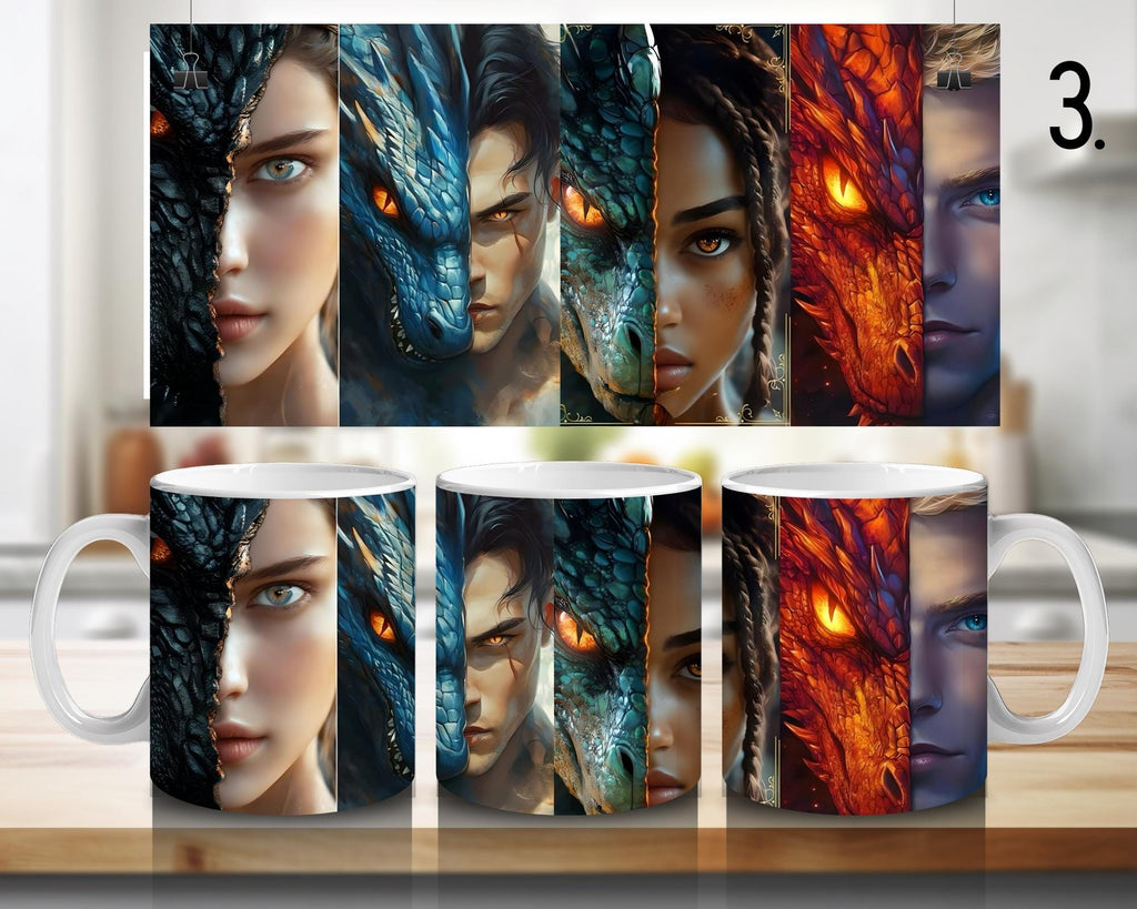 Fourth Wing, Iron Flame, Xaden Riorson, Violet Sorrengail, Tairn, Sgaeyl, Andarna, Basgiath War College | 100% CERAMIC MUG, 11Oz = 330ml