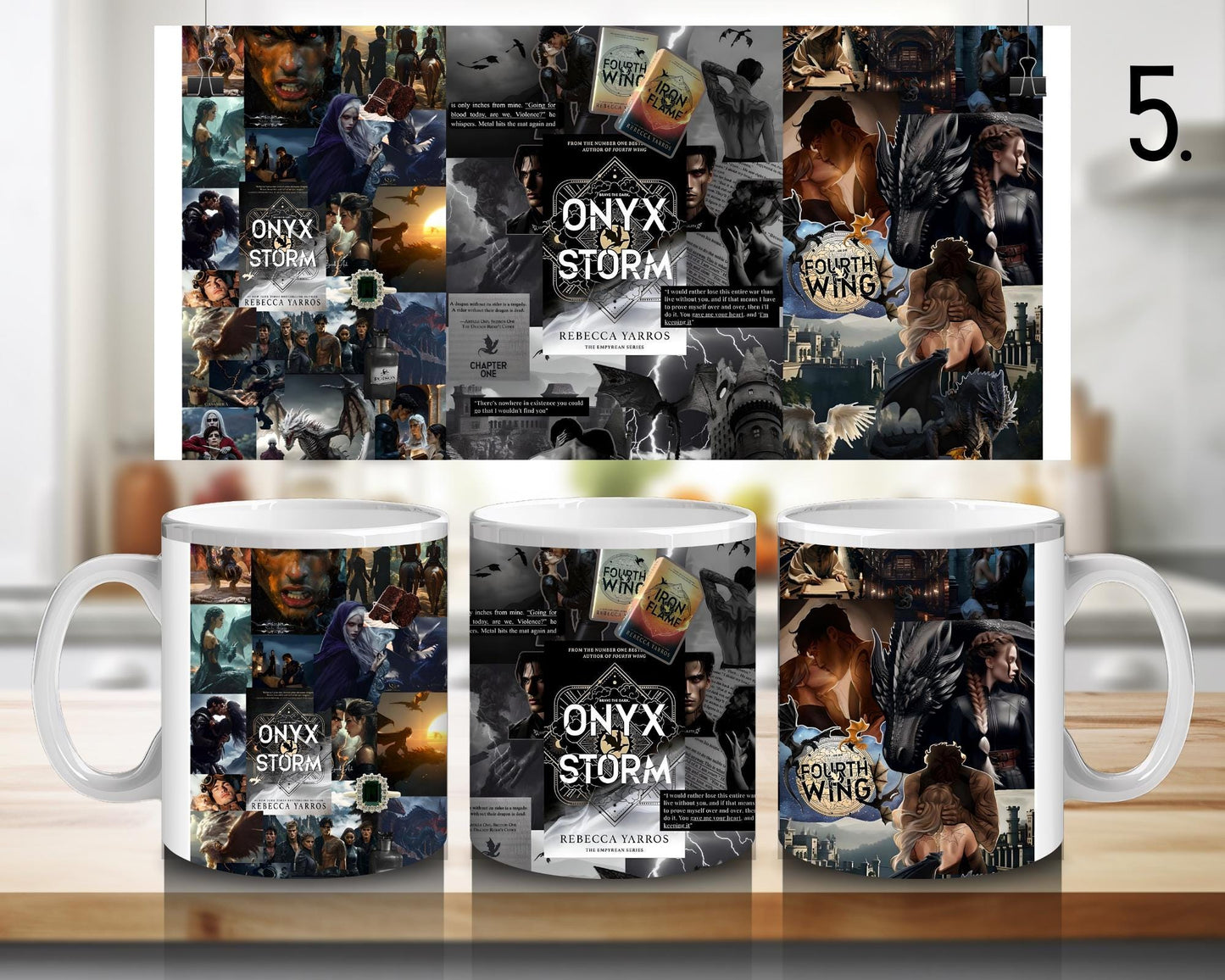 Kubek ceramiczny Czwarte Skrzydło / Fourth Wing – Violet Sorrengail i Xaden Riorson