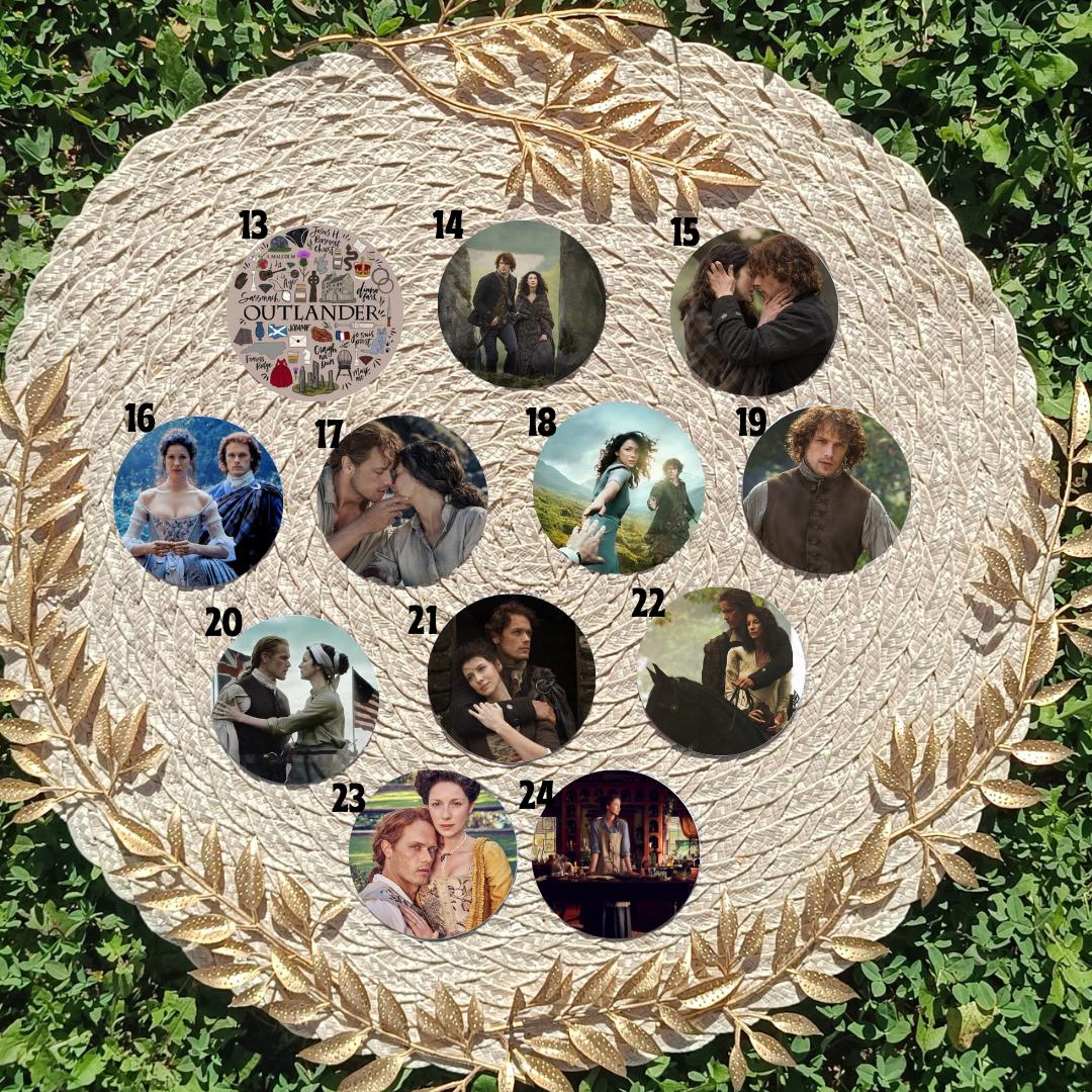 Outlander, Claire Randall, Jamie Fraser, Frank Randall, Murtagh Fitzgibbons, Brianna Randall Fraser, MacKimmie | PINS, KEYCHAIN, MAGNET
