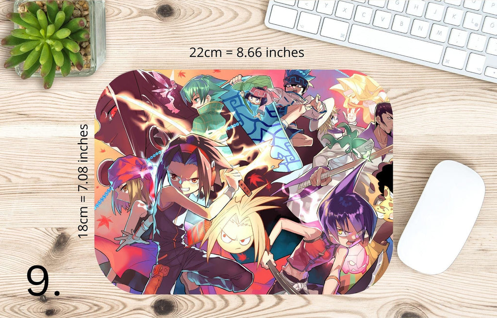 Shaman King, Asakura Yoh, Asakura Anna, Usui Horokeu, Tao Ren, Tao Jeanne, Amidamaru, Manta Oyamada, Ryunosuke |  MAUSEPAD, Gaming Mouse Pad