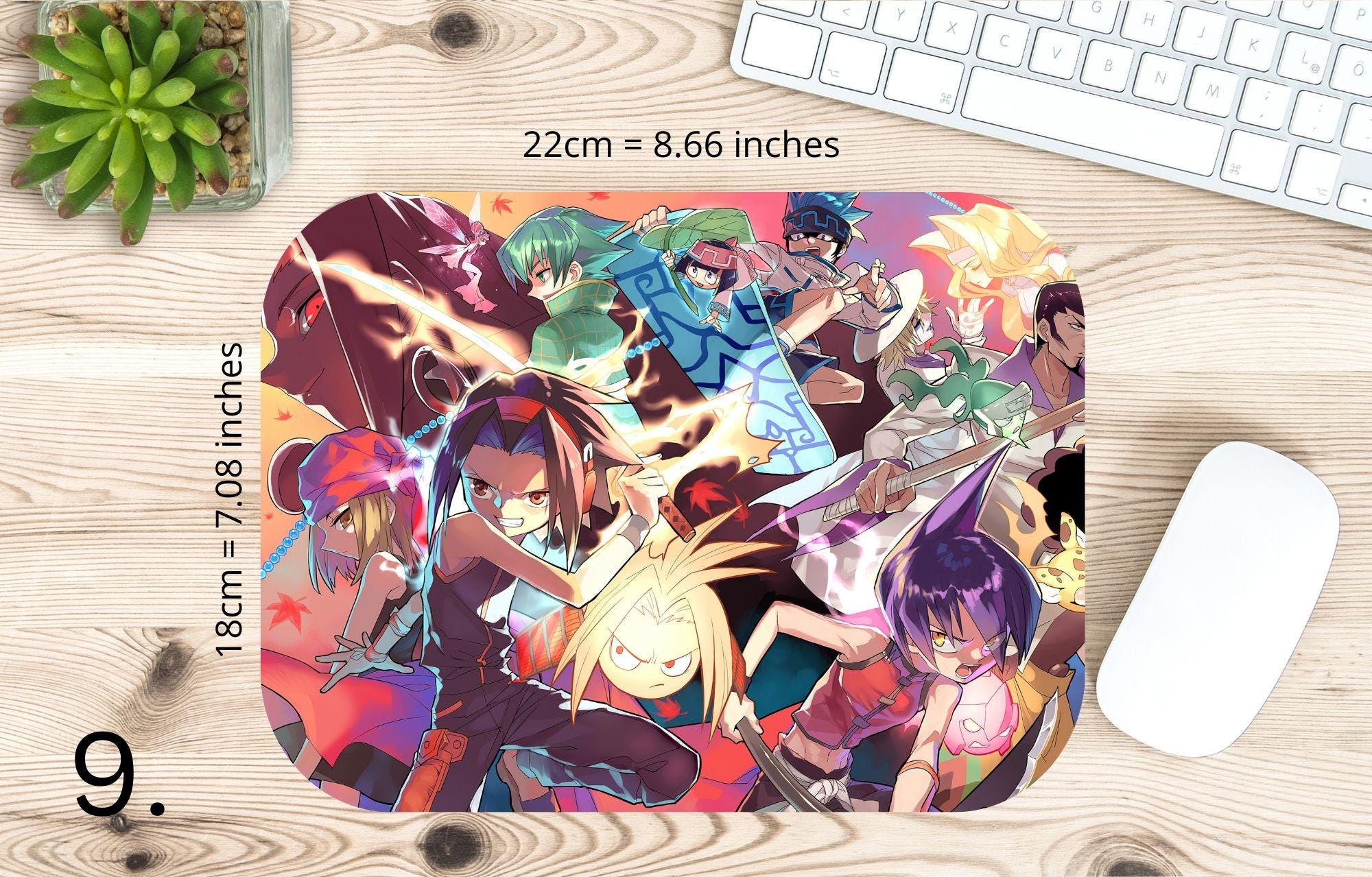 Shaman King, Asakura Yoh, Asakura Anna, Usui Horokeu, Tao Ren, Tao Jeanne, Amidamaru, Manta Oyamada, Ryunosuke |  MAUSEPAD, Gaming Mouse Pad
