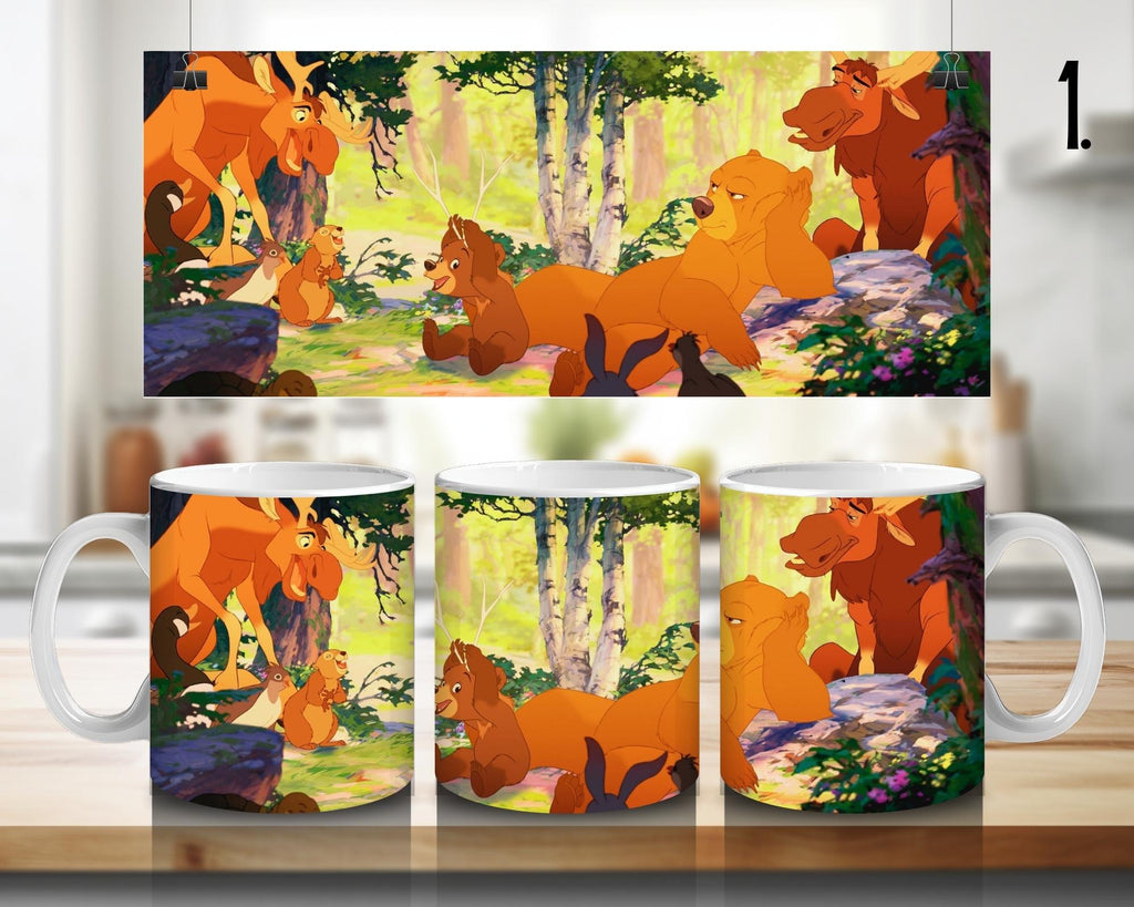 Brother Bear, Disney Pack, Koda, Kenai, Denahi, Sitka | 100% CERAMIC MUG, 11Oz = 330ml