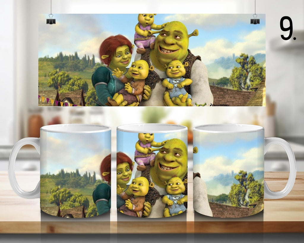 Shrek, Fiona, Donkey, Disney Pack | 100% CERAMIC MUG, 11Oz = 330ml
