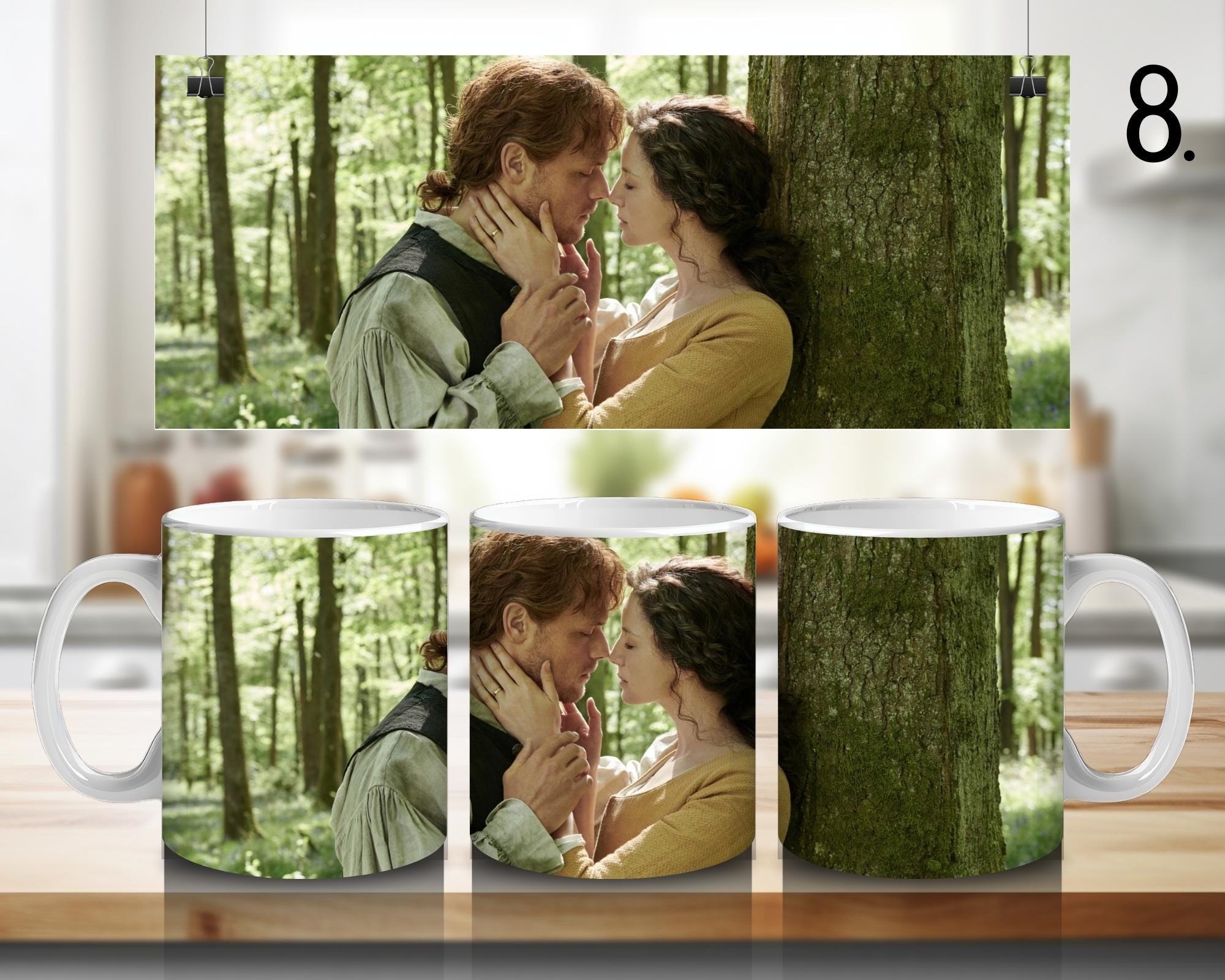 Outlander, Claire Randall, Jamie Fraser, Frank Randall, Murtagh Fitzgibbons, Brianna Randall Fraser | 100% CERAMIC MUG, 11Oz = 330ml