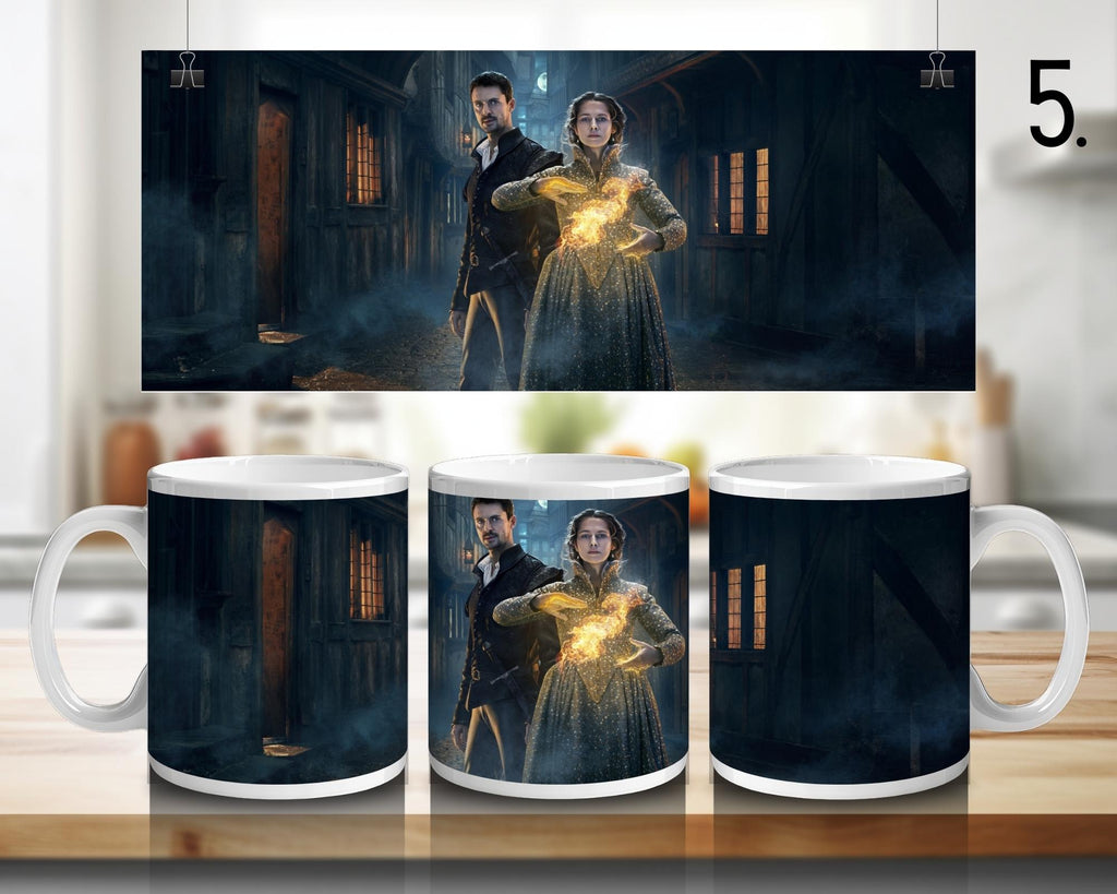 A Discovery of Witches, Diana Bishop, Matthew Clairmont, Benjamin Fuchs, Marcus Whitmore, Jack Blackfriars | 100% CERAMIC MUG, 11Oz = 330ml