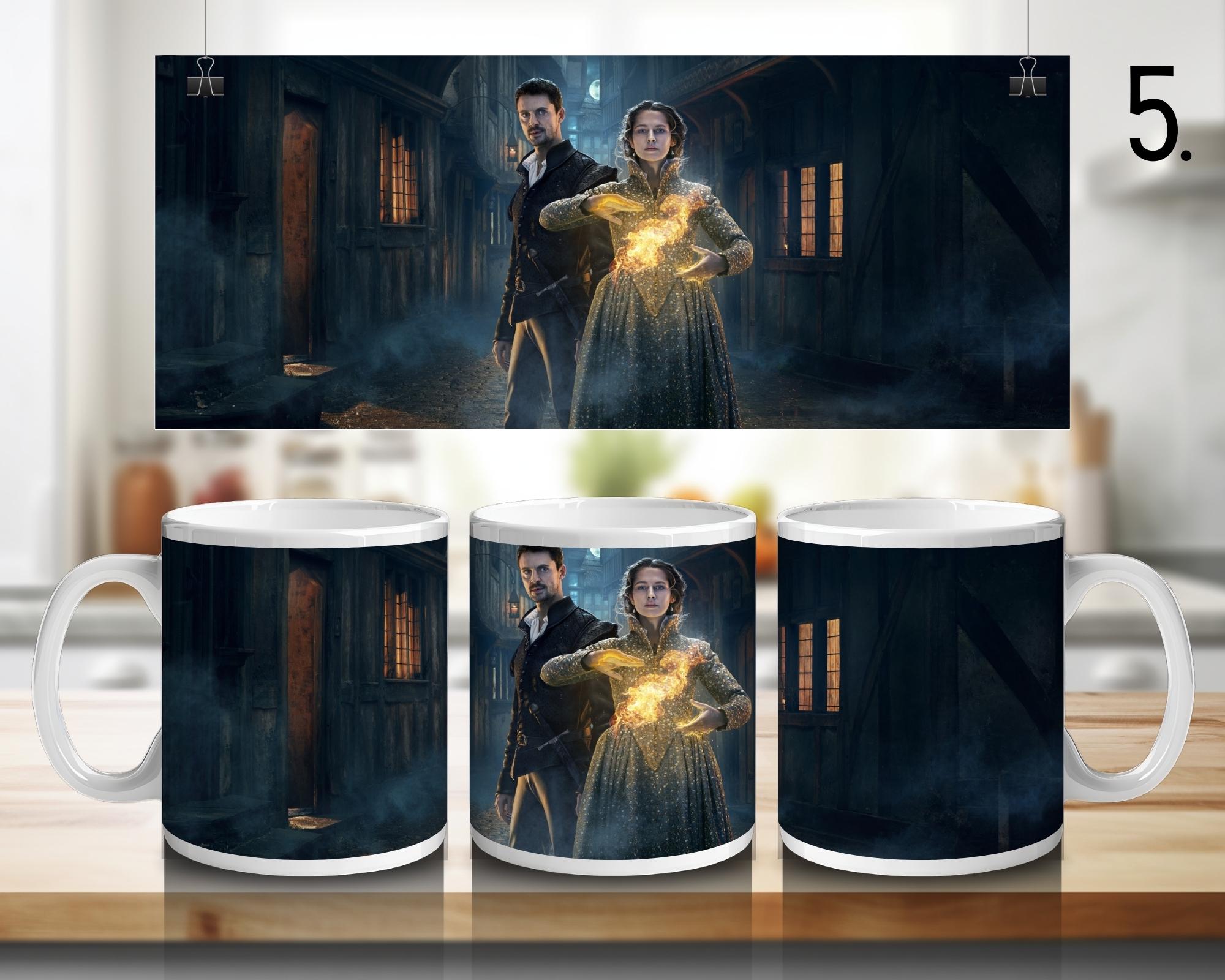 A Discovery of Witches, Diana Bishop, Matthew Clairmont, Benjamin Fuchs, Marcus Whitmore, Jack Blackfriars | 100% CERAMIC MUG, 11Oz = 330ml