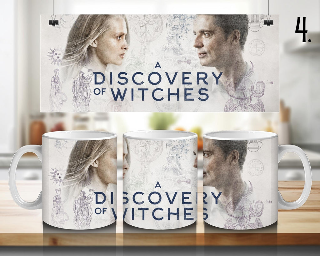 A Discovery of Witches, Diana Bishop, Matthew Clairmont, Benjamin Fuchs, Marcus Whitmore, Jack Blackfriars | 100% CERAMIC MUG, 11Oz = 330ml