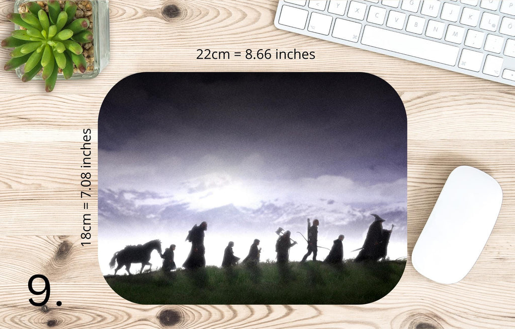 The Lord of the Rings, Frodo Baggins, Samwise Gamgee, Peregrin Took, Meriadok Brandybuck, Bilbo, Legolas | MAUSEPAD, Gaming Mouse Pad