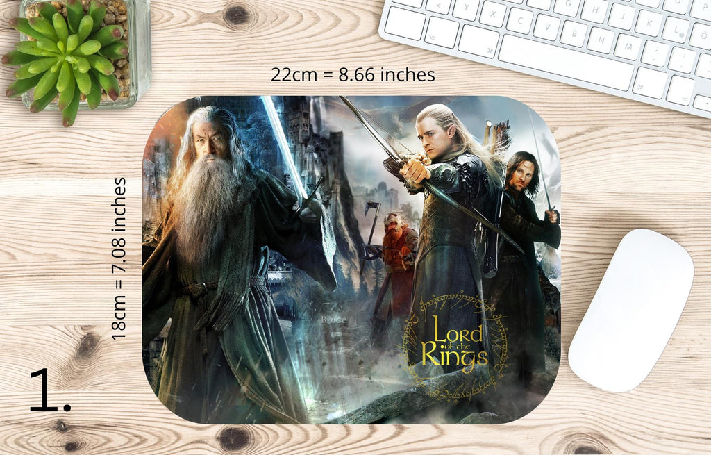 The Lord of the Rings, Frodo Baggins, Samwise Gamgee, Peregrin Took, Meriadok Brandybuck, Bilbo, Legolas | MAUSEPAD, Gaming Mouse Pad