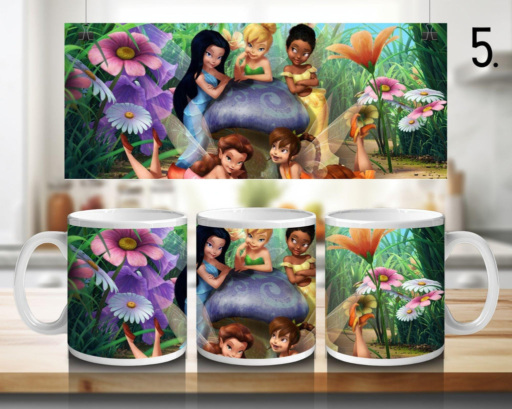 Tinker Bell, Silvermist, Periwinkle, Vidia, Queen Clarion, Lord Milori, Rosetta, Fawn, Bobble, Disney | 100% CERAMIC MUG, 11Oz = 330ml