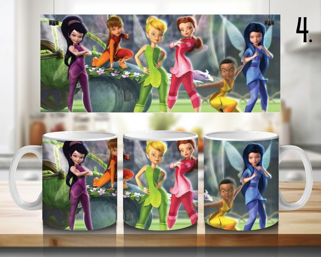 Tinker Bell, Silvermist, Periwinkle, Vidia, Queen Clarion, Lord Milori, Rosetta, Fawn, Bobble, Disney | 100% CERAMIC MUG, 11Oz = 330ml