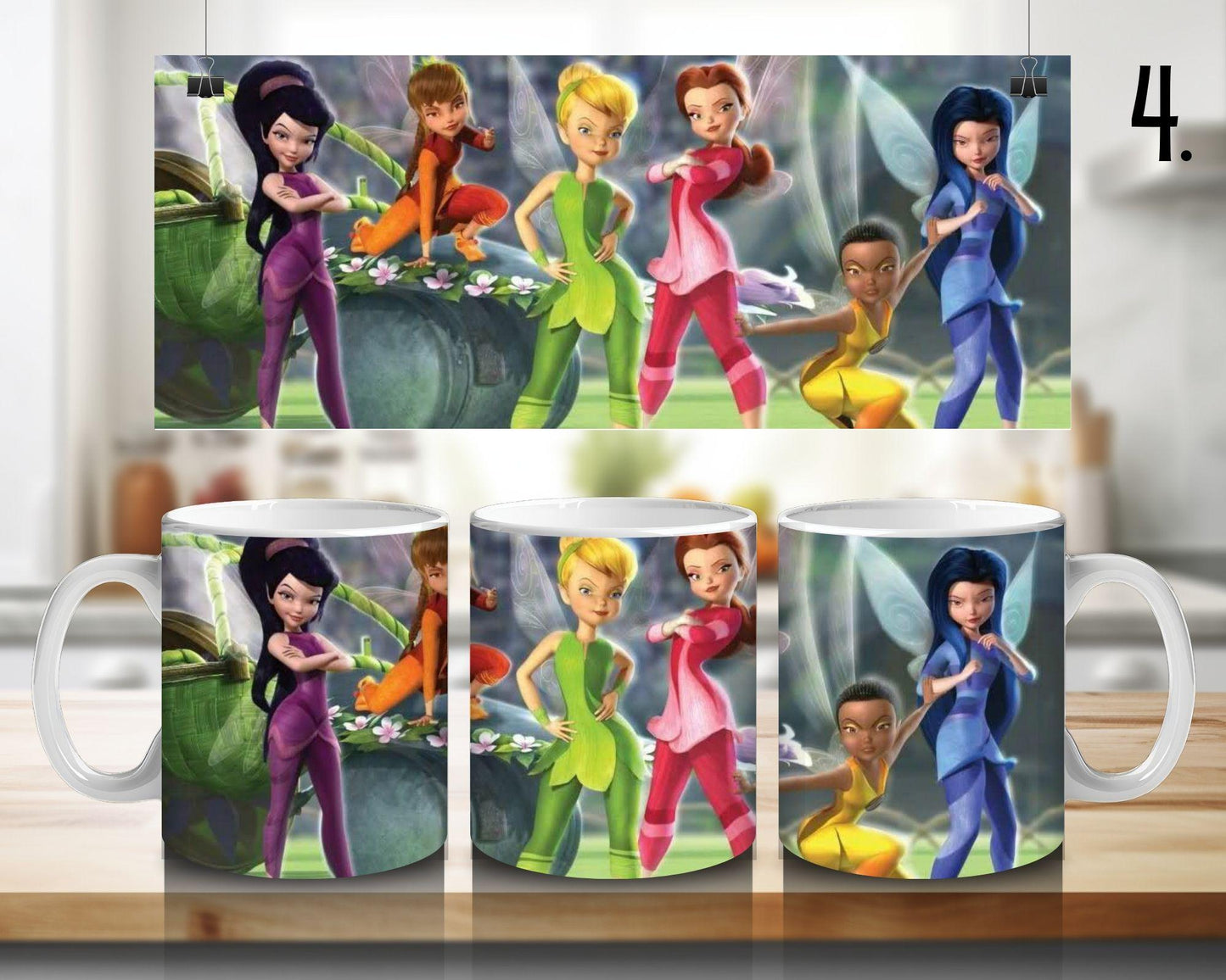Kubek ceramiczny Dzwoneczek / Tinker Bell – Silvermist, Rosetta i Fawn