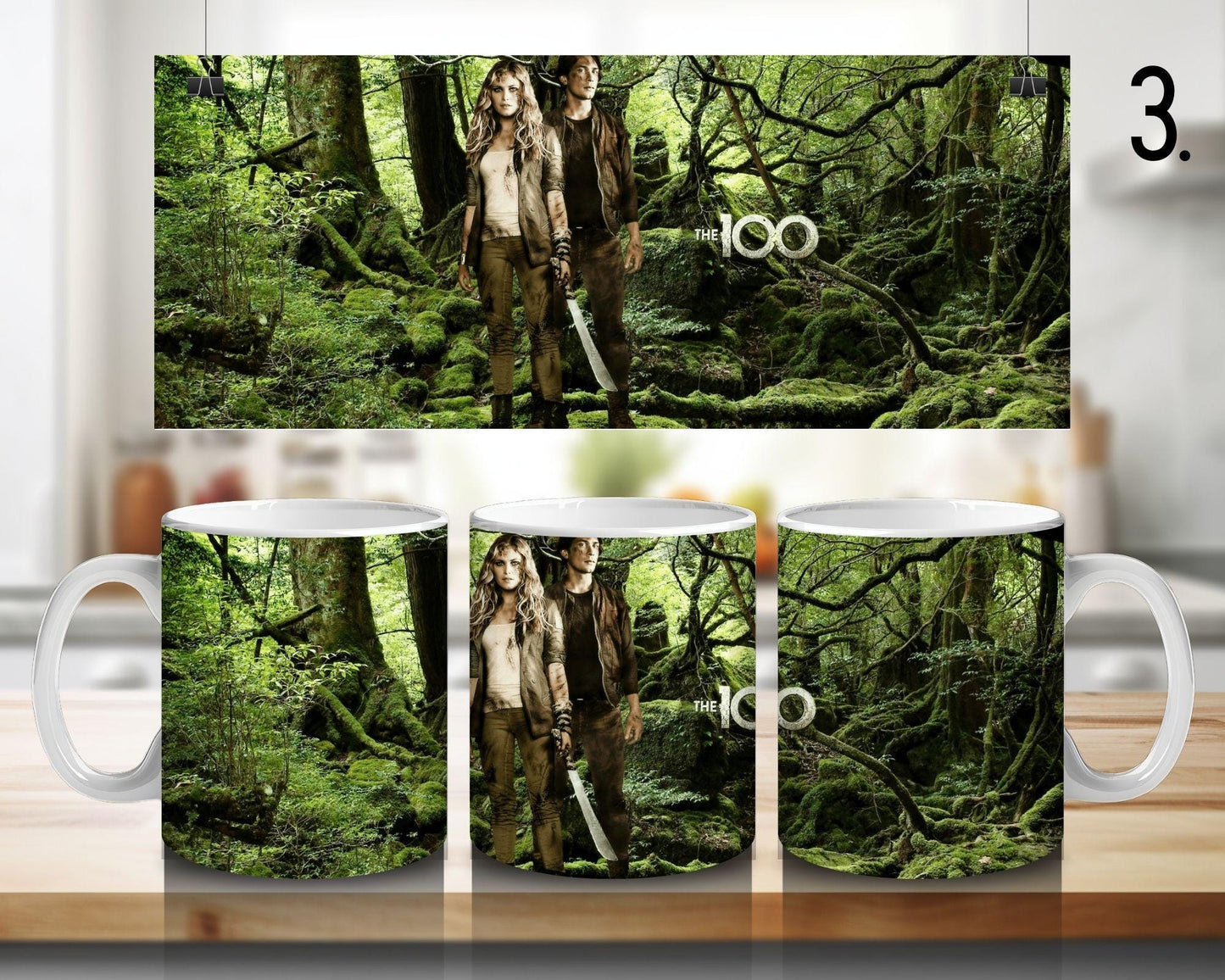 Kubek ceramiczny The 100 / The 100 – Clarke Griffin, Bellamy Blake, Lexa