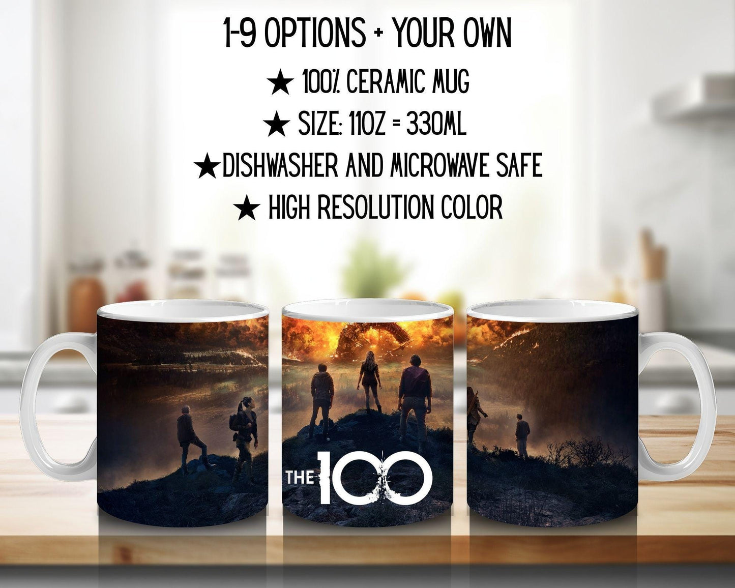 Ceramic mug The 100 / The 100 – Clarke Griffin, Bellamy Blake, Lexa